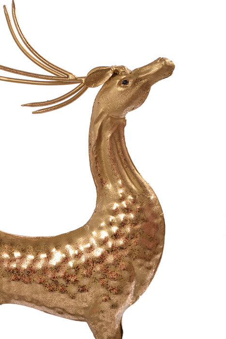14.75" Metal Standing Deer Table Piece Champagne