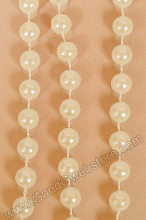 8mm X 25yds Pearl Garland Ivory