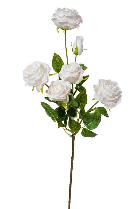 26" Silk Rose Spray White