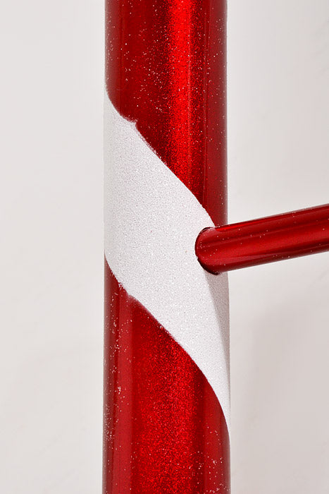 24" Plastic With Glitter Candy Cane Ladder Red/White