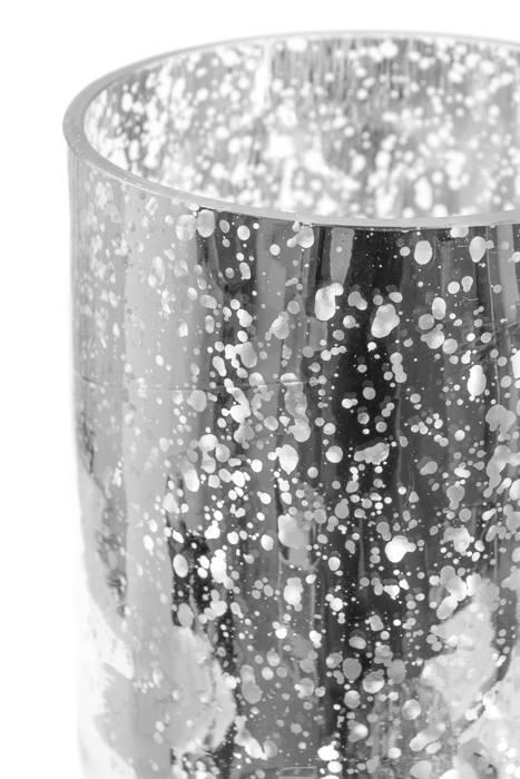 12"/15.75"/19.75" Candle Holder Mercury Silver Set/3