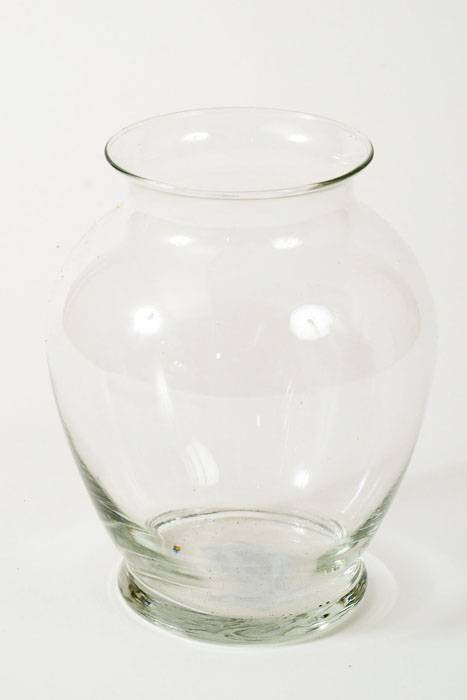 7.5" Glass Ginger Vase Clear