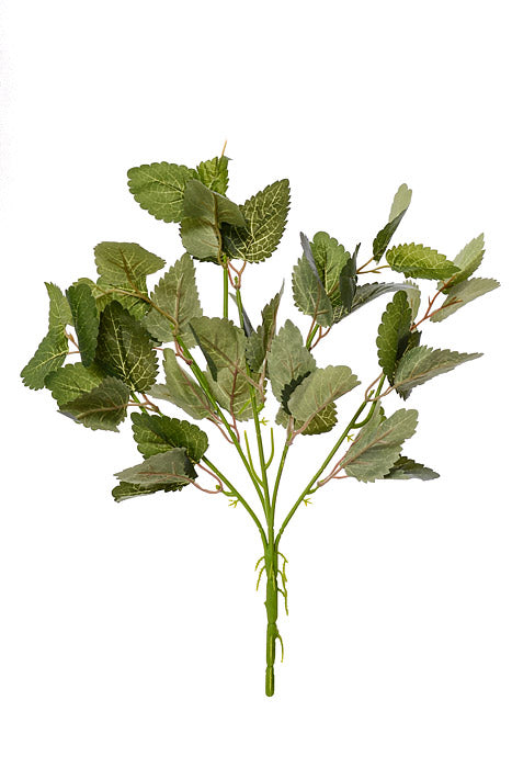 12" Peppermint Leaf Bush Green