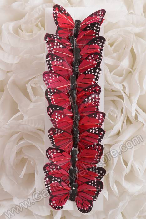 2" Butterfly Red Pkg/12