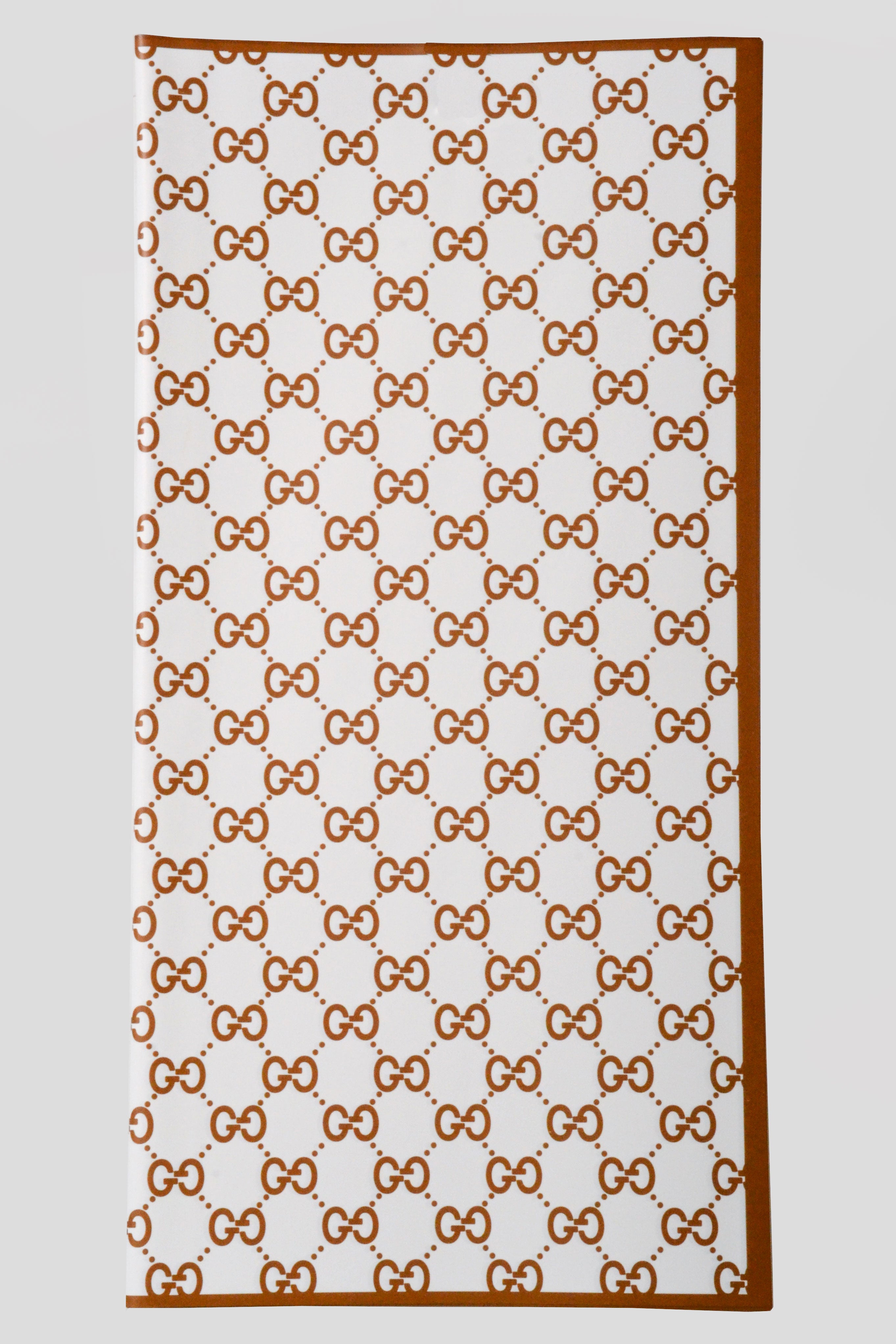 22.5" Design Wrapping Paper Brown/White Pkg/20