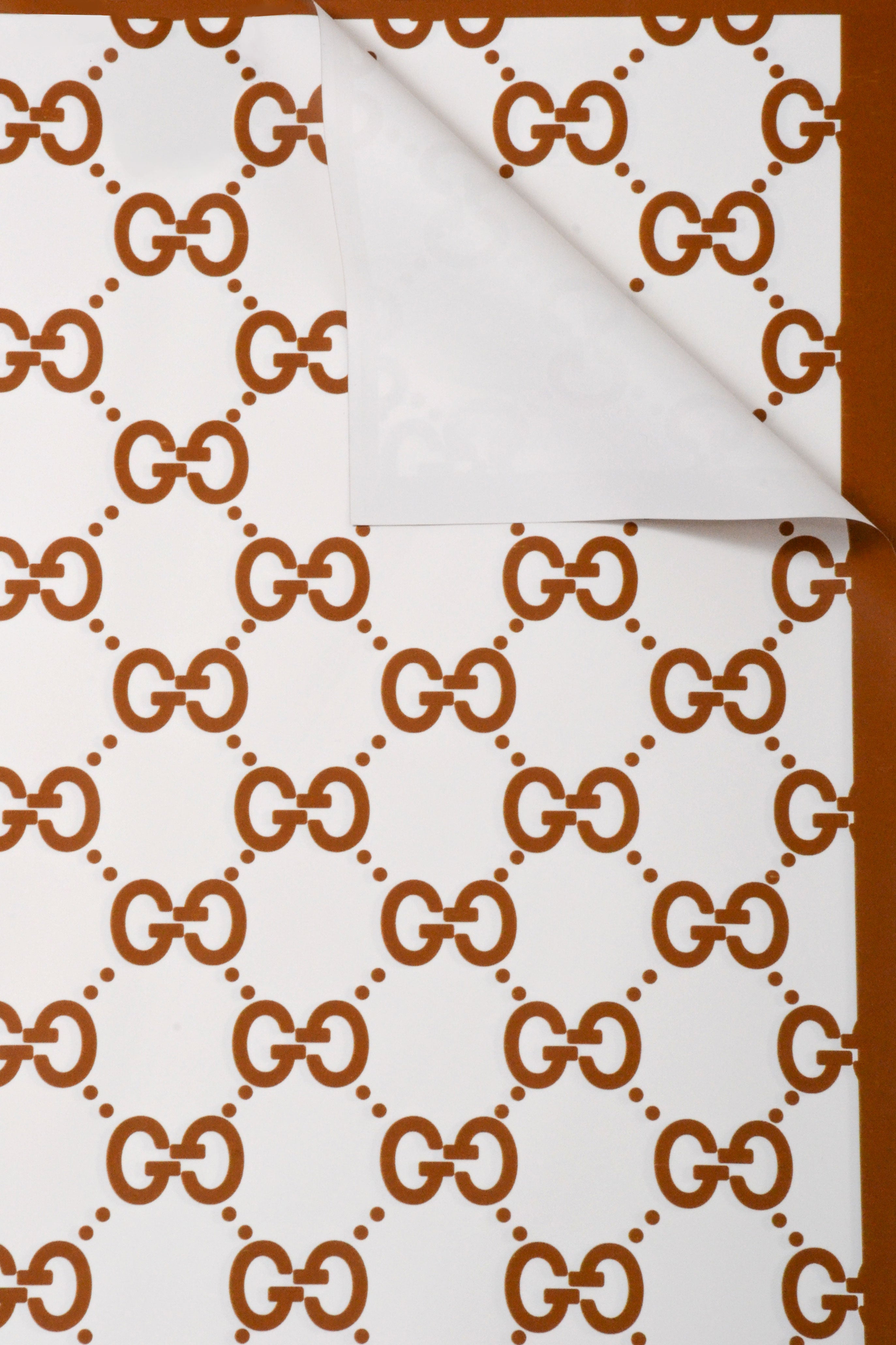 22.5" Design Wrapping Paper Brown/White Pkg/20