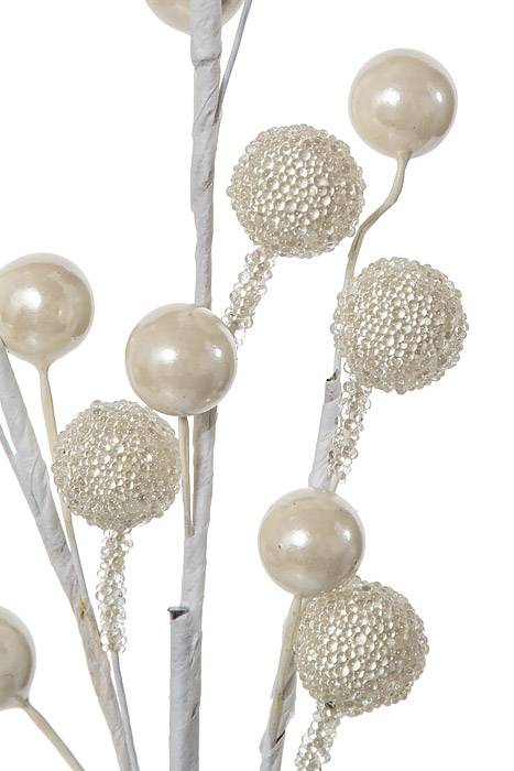 19" Berry Spray White Pkg/12