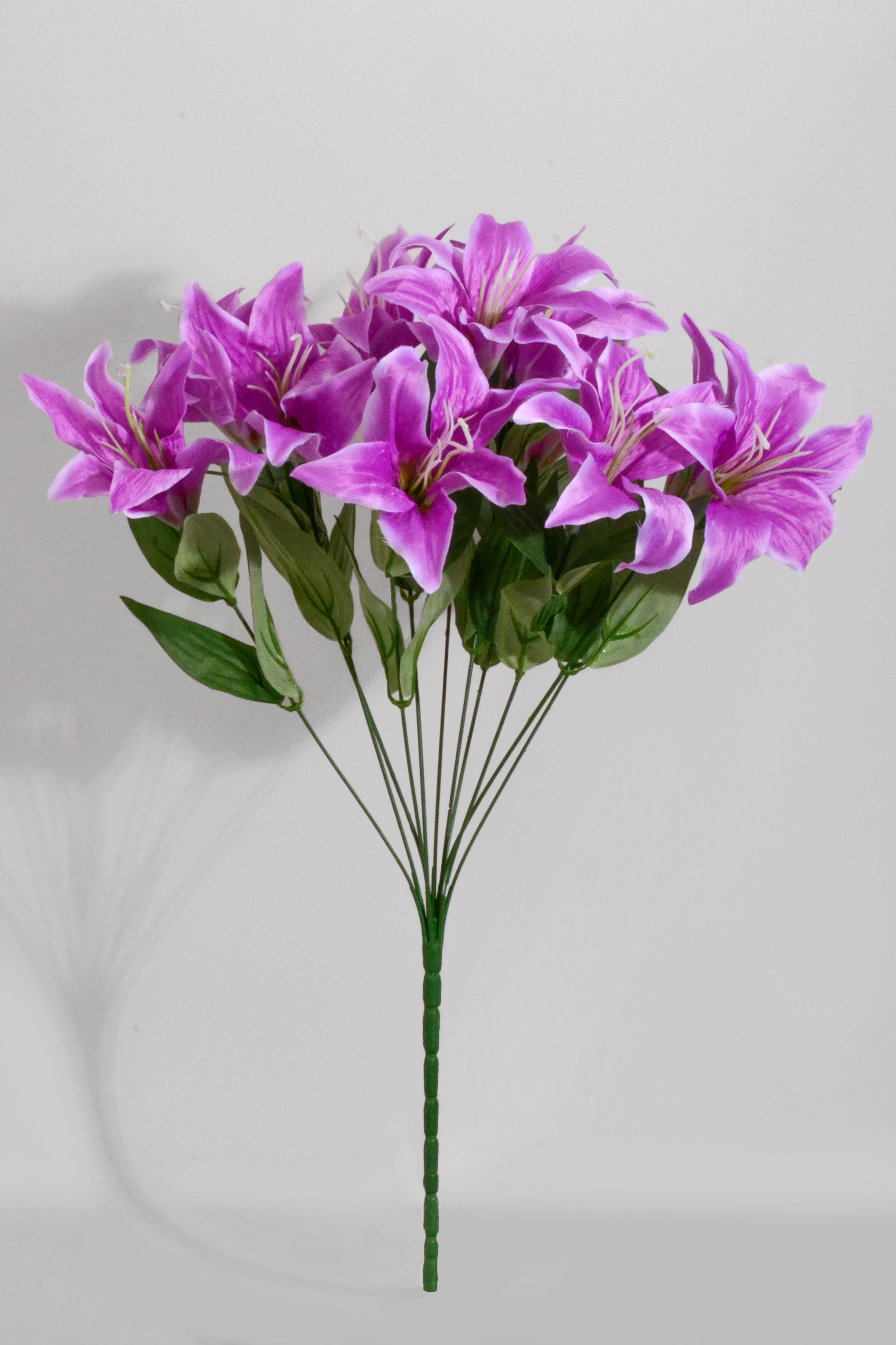 19" Silk Tiger Lily Bush Lavender