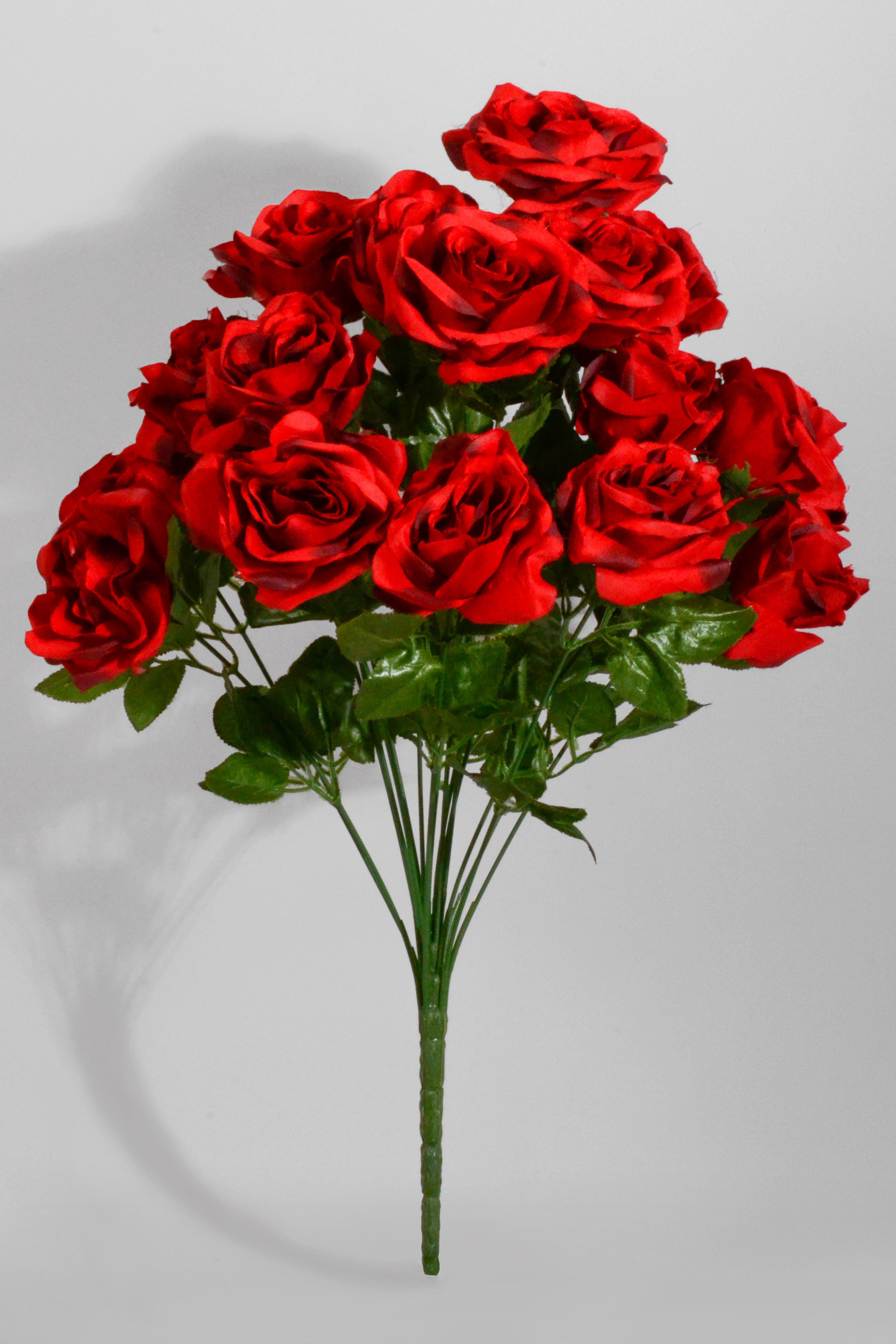 22" Silk Micro Peach Rose Bush Red/Black