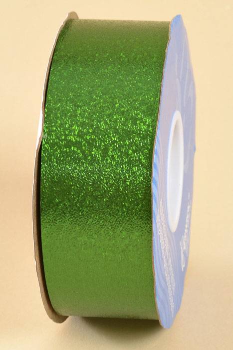 1.5" X 50yds Sparkalene Ribbon Emerald