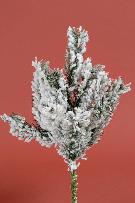 18" Blackmore Snowed Pine Spray White/green