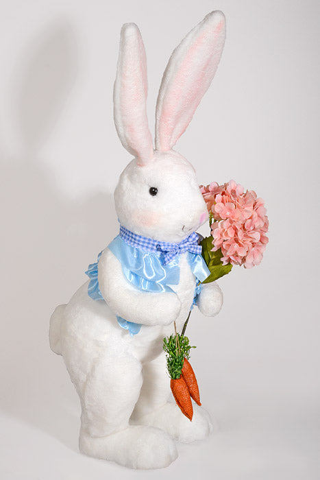 33" Boy & Girl Easter Rabbit White/Blue/Peach Set/2