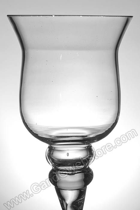 11.75"/13.75"/15.75" Glass Candle Holder Clear Set/3