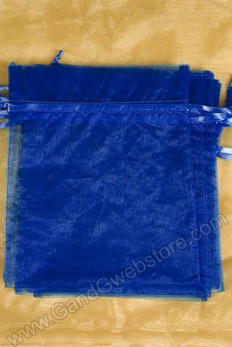8" X 10" Organza Bag Royal Blue Pkg/12