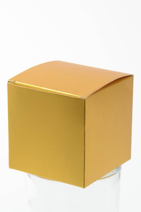 2" Cube Paper Gift Box Gold Pkg/24