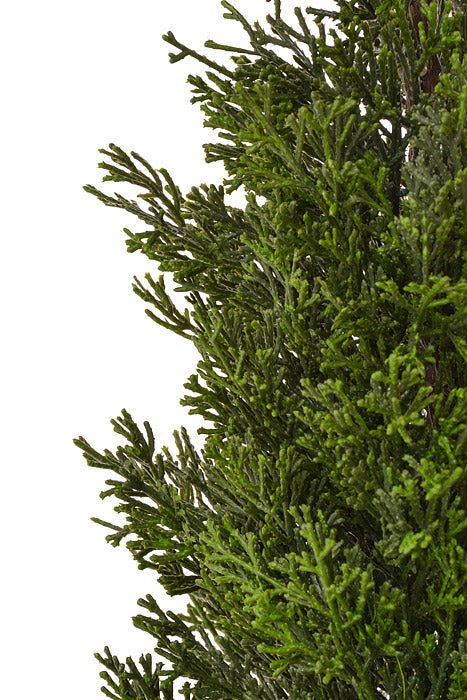 24" Artificial Cedar Tree In Plaid Sack Green/Red