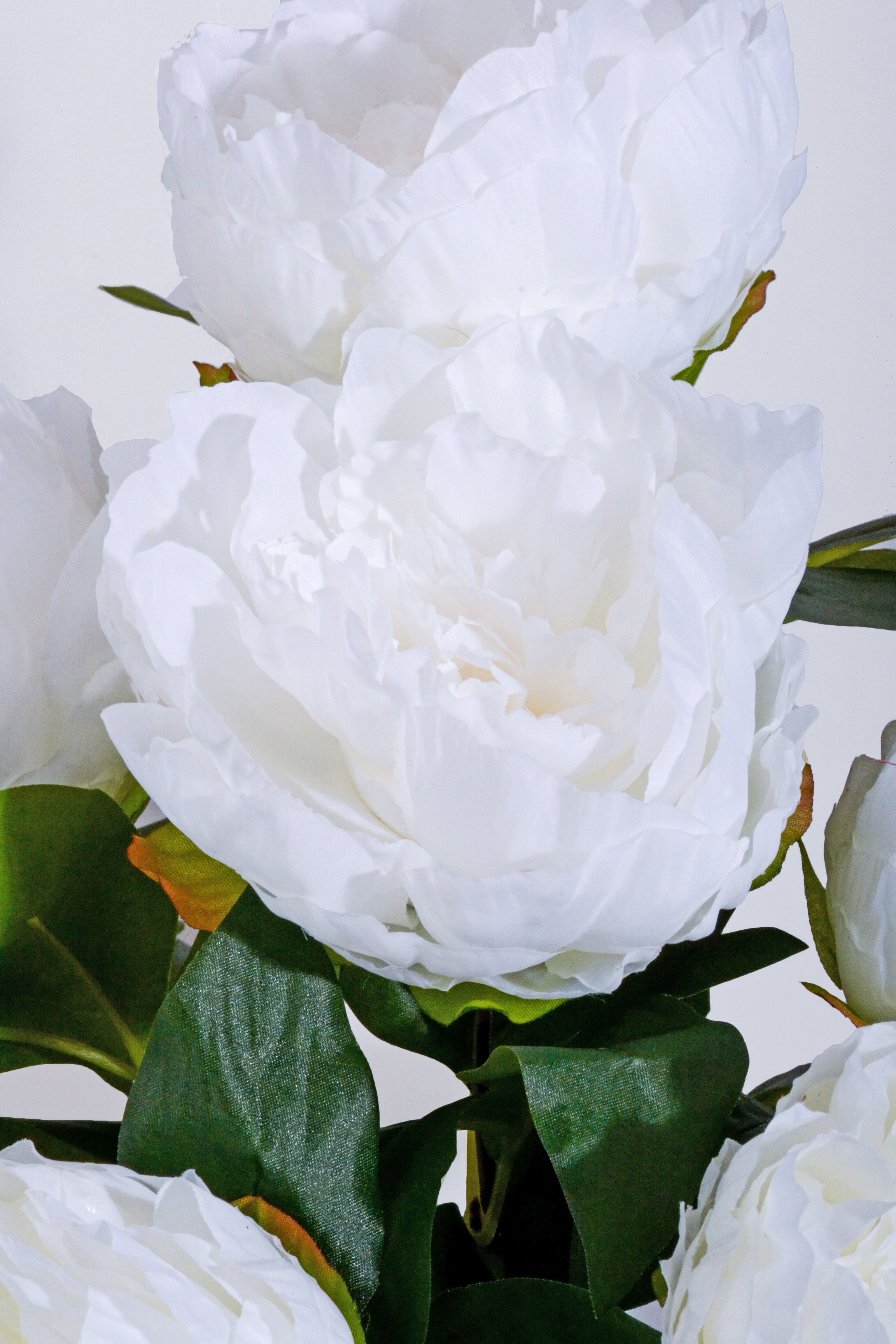 21" Silk Peony Bush White