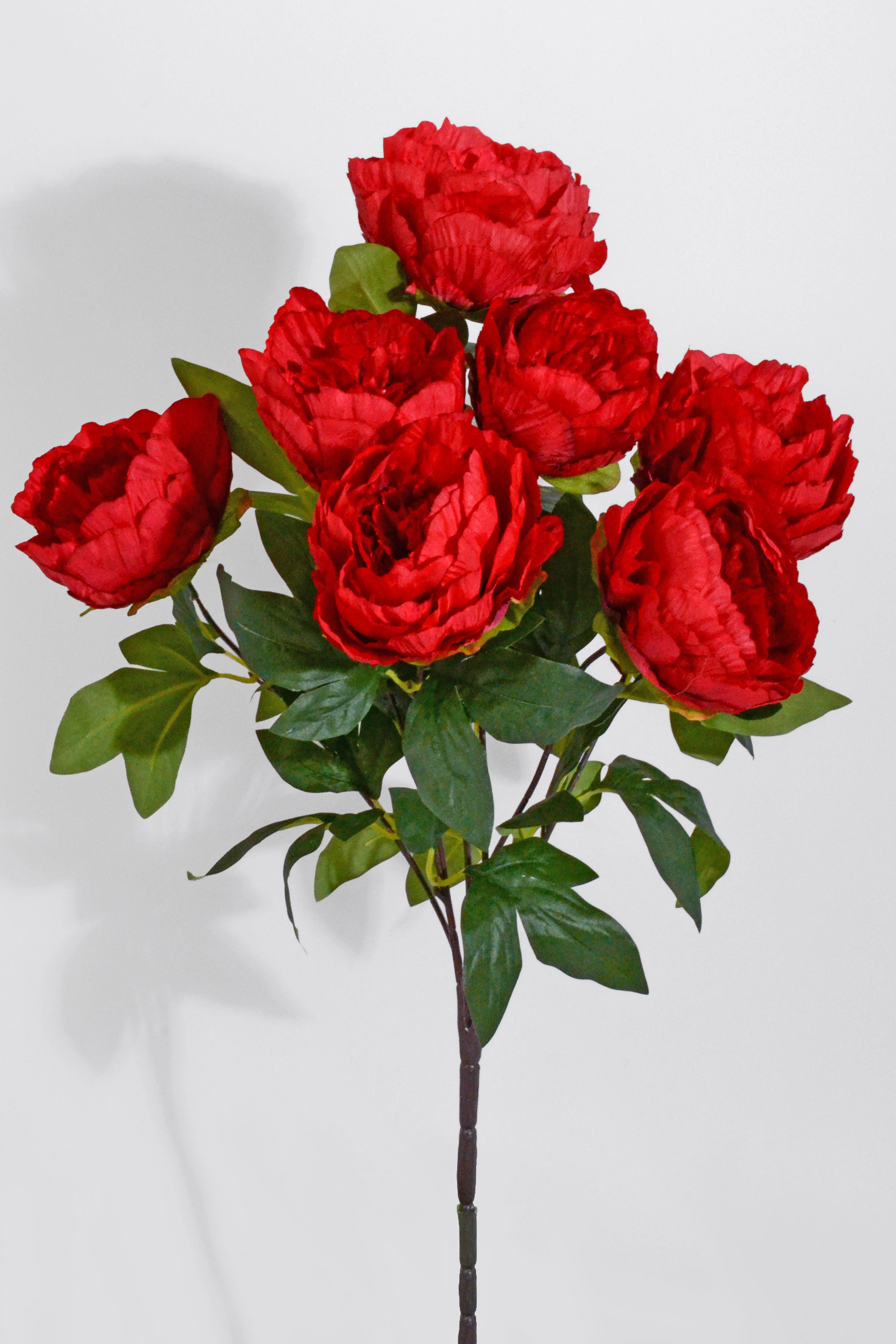 21" Silk Peony Bush Red