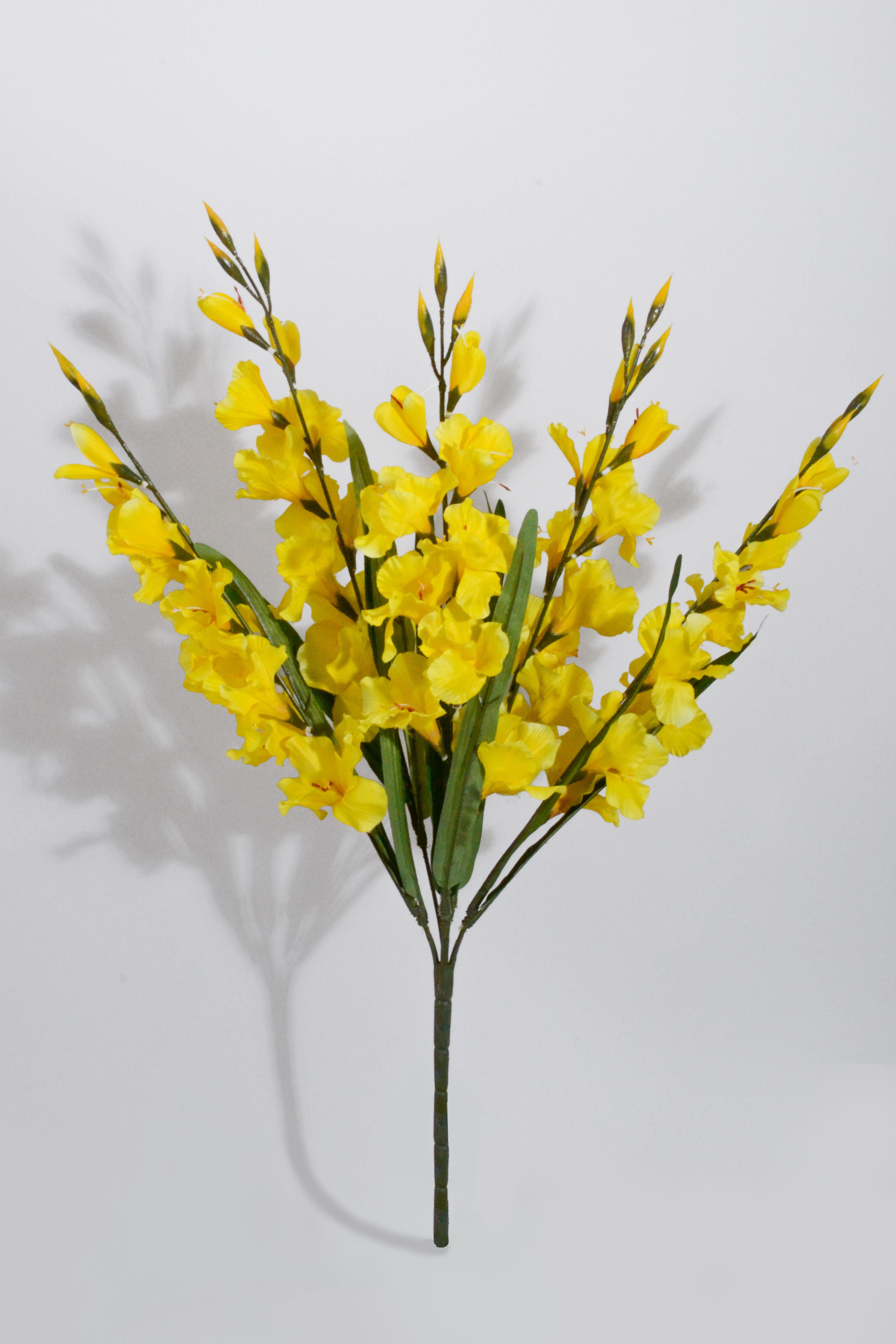 29" Satin Gladiolus Bush Yellow