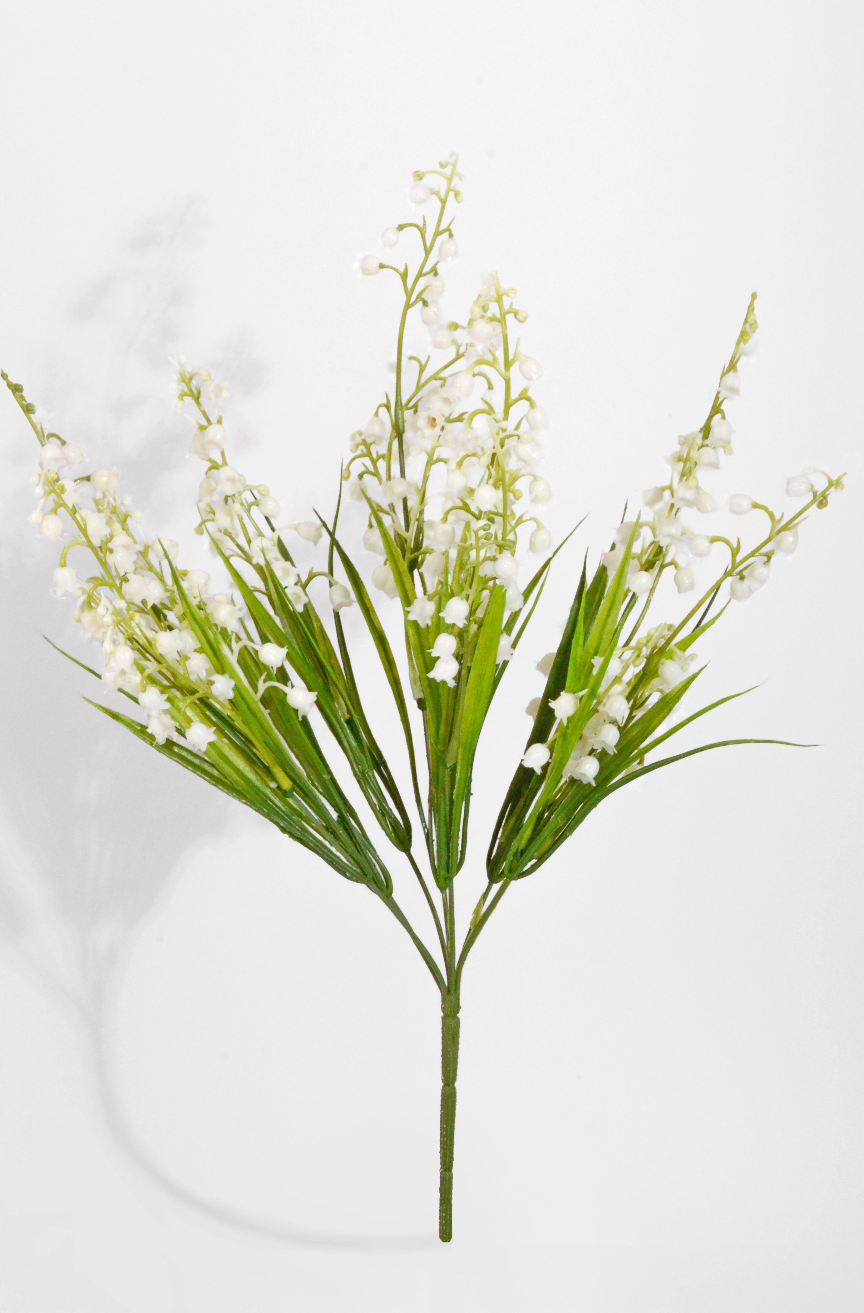 16" Artificial Lily Of Valley Bush Cream