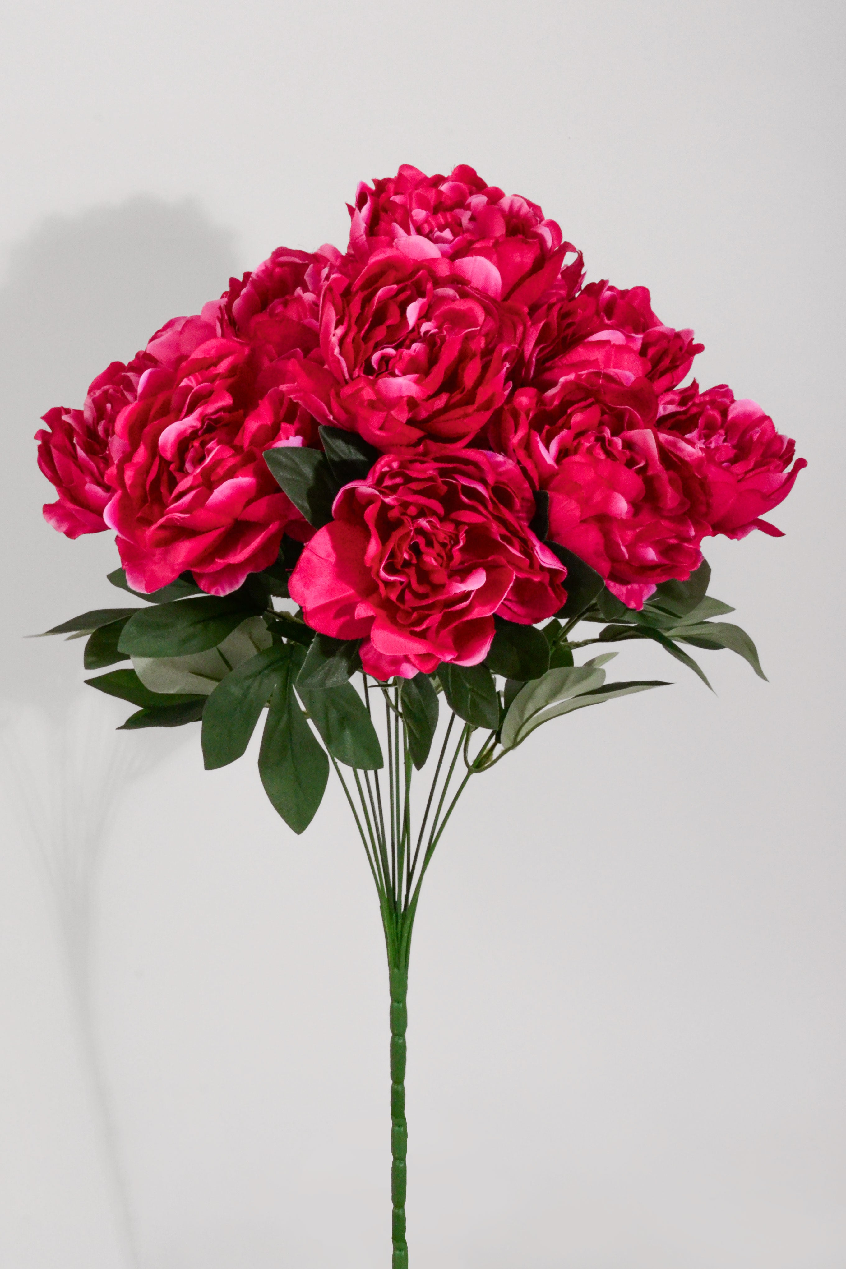 20" Silk Peony Bush Fuchsia