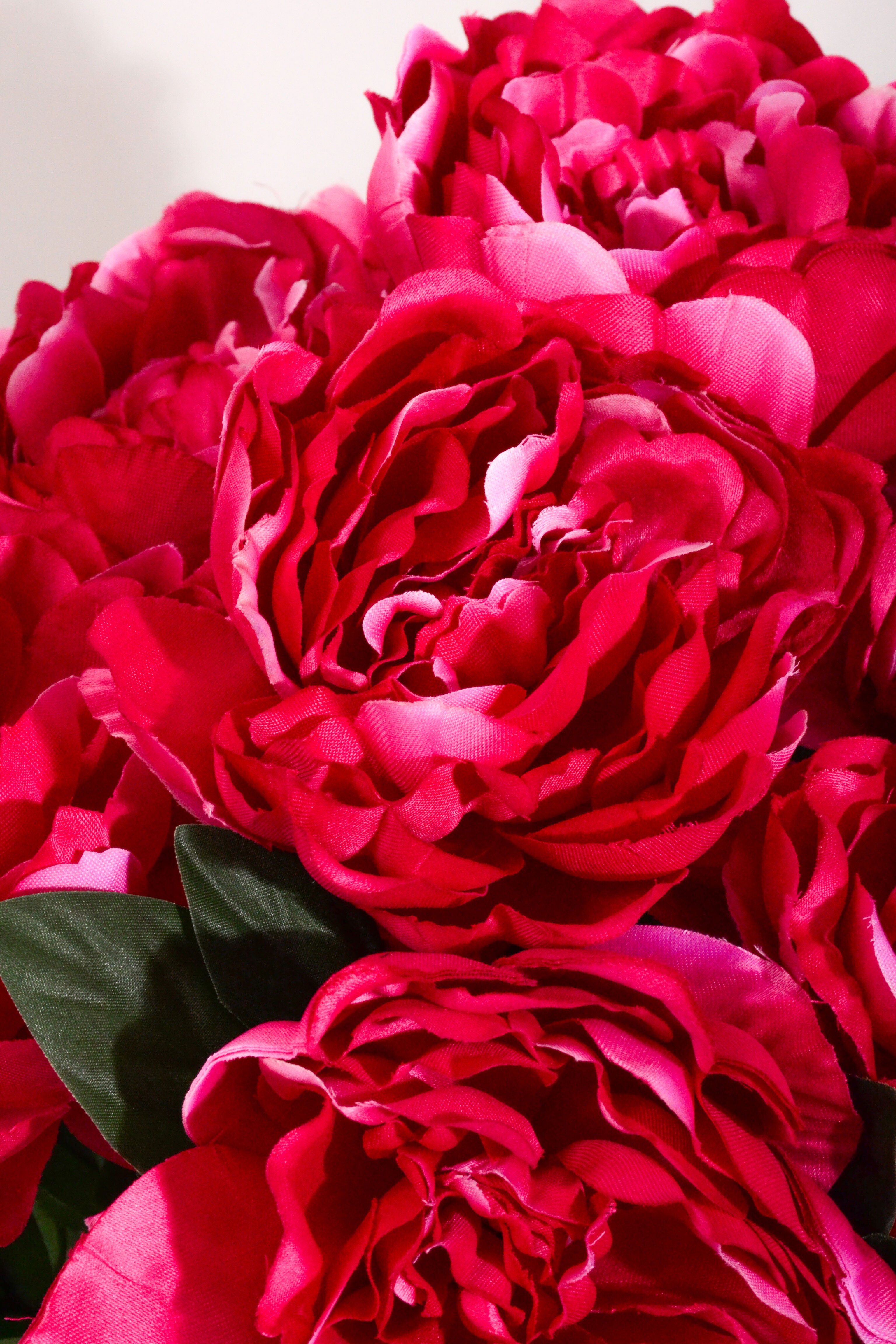 20" Silk Peony Bush Fuchsia