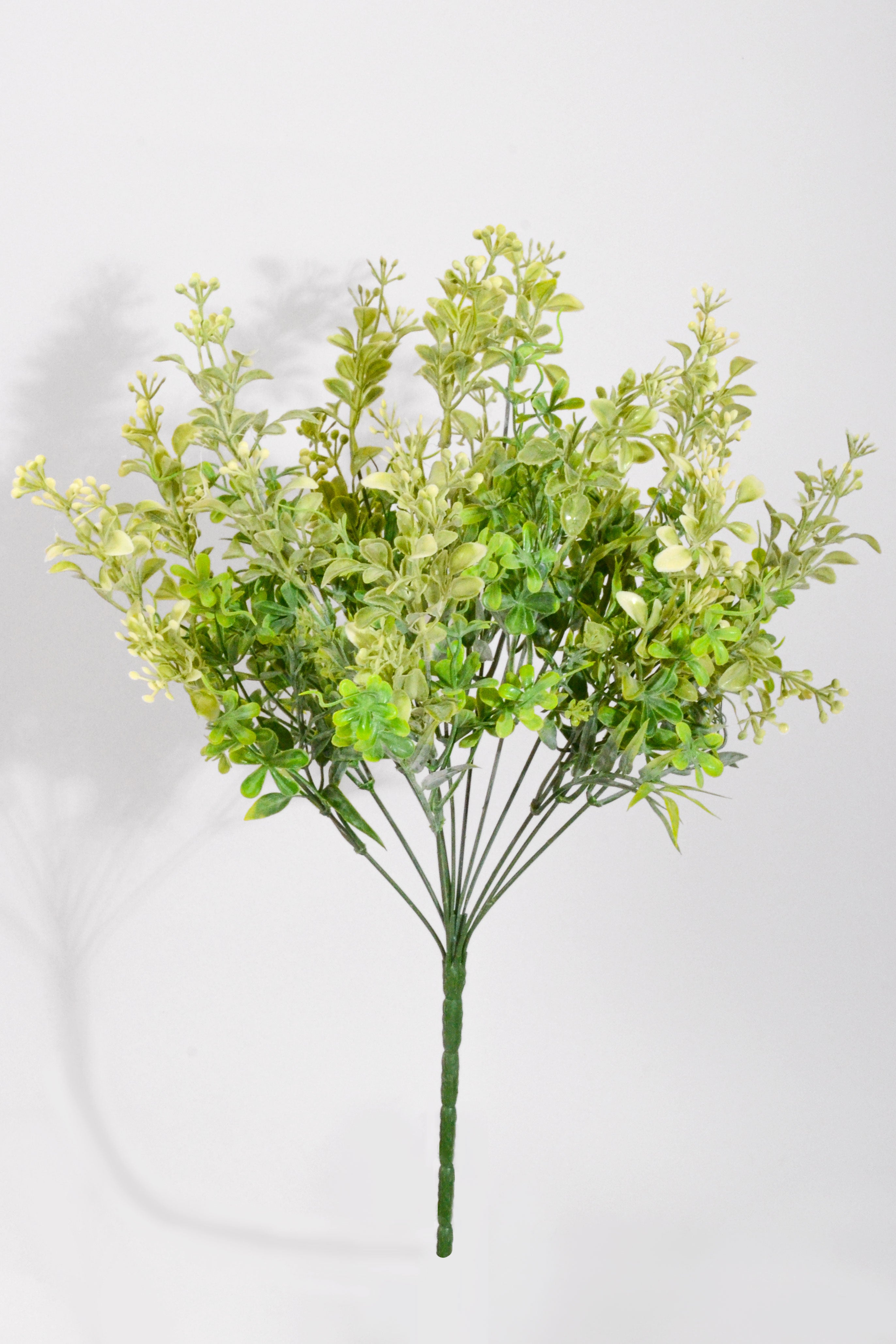 19" Artificial Leaf Mini Berry Bush Cream