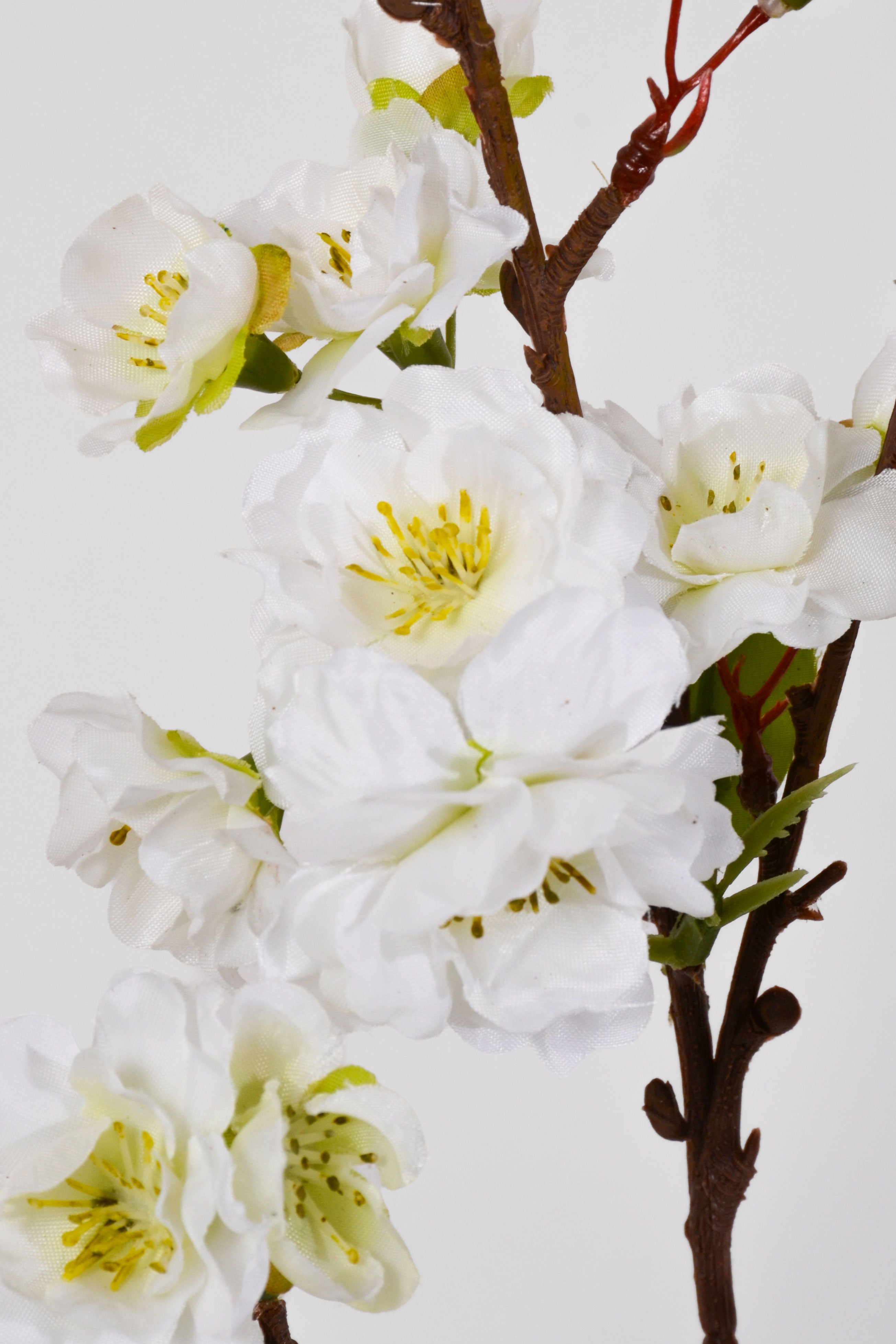 18" Silk Cherry Blossom Pick White