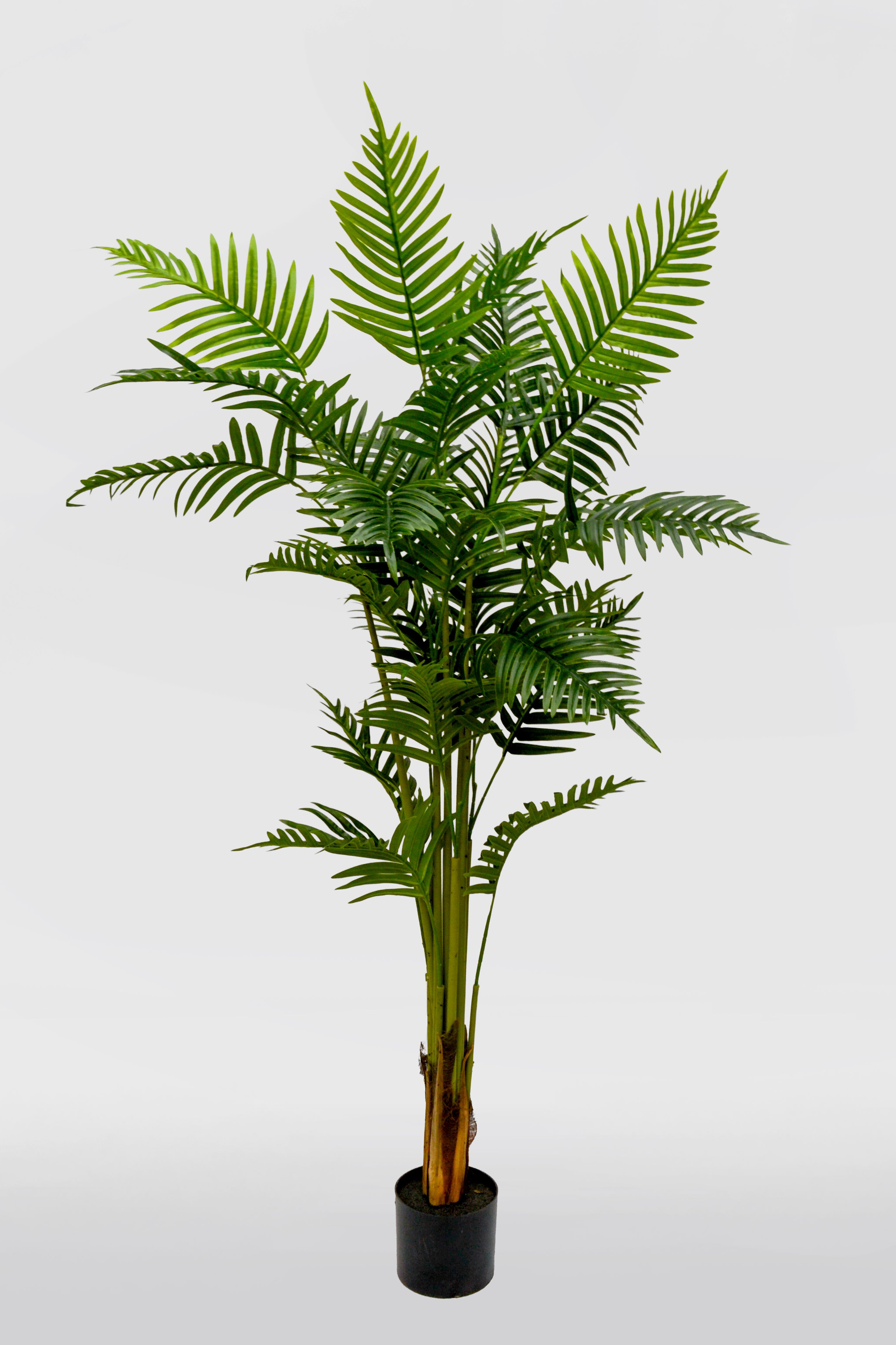 63" Artificial Areca Palm Tree In Pot Green