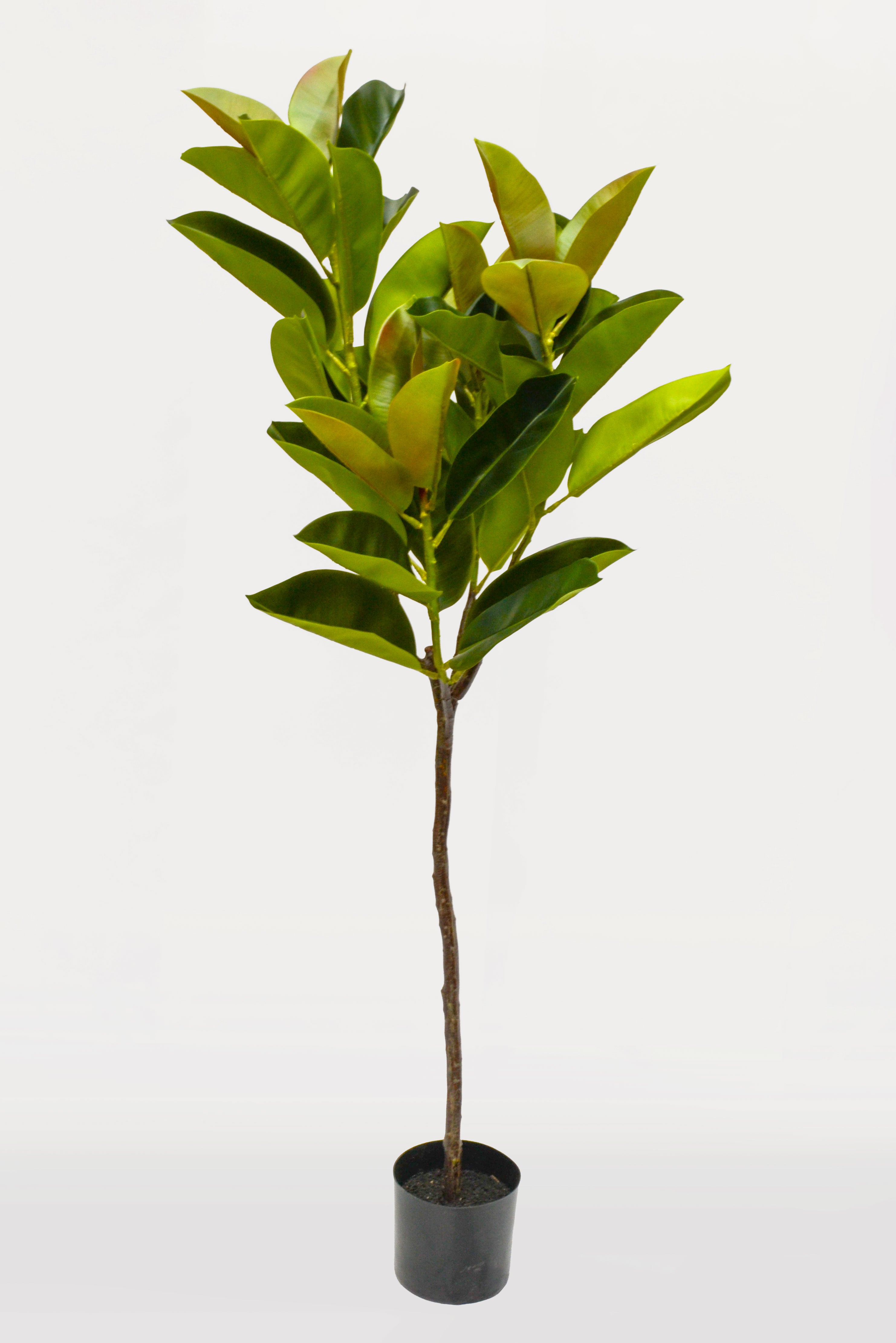 4ft 4in Artificial Rubber Leaf Tree Green