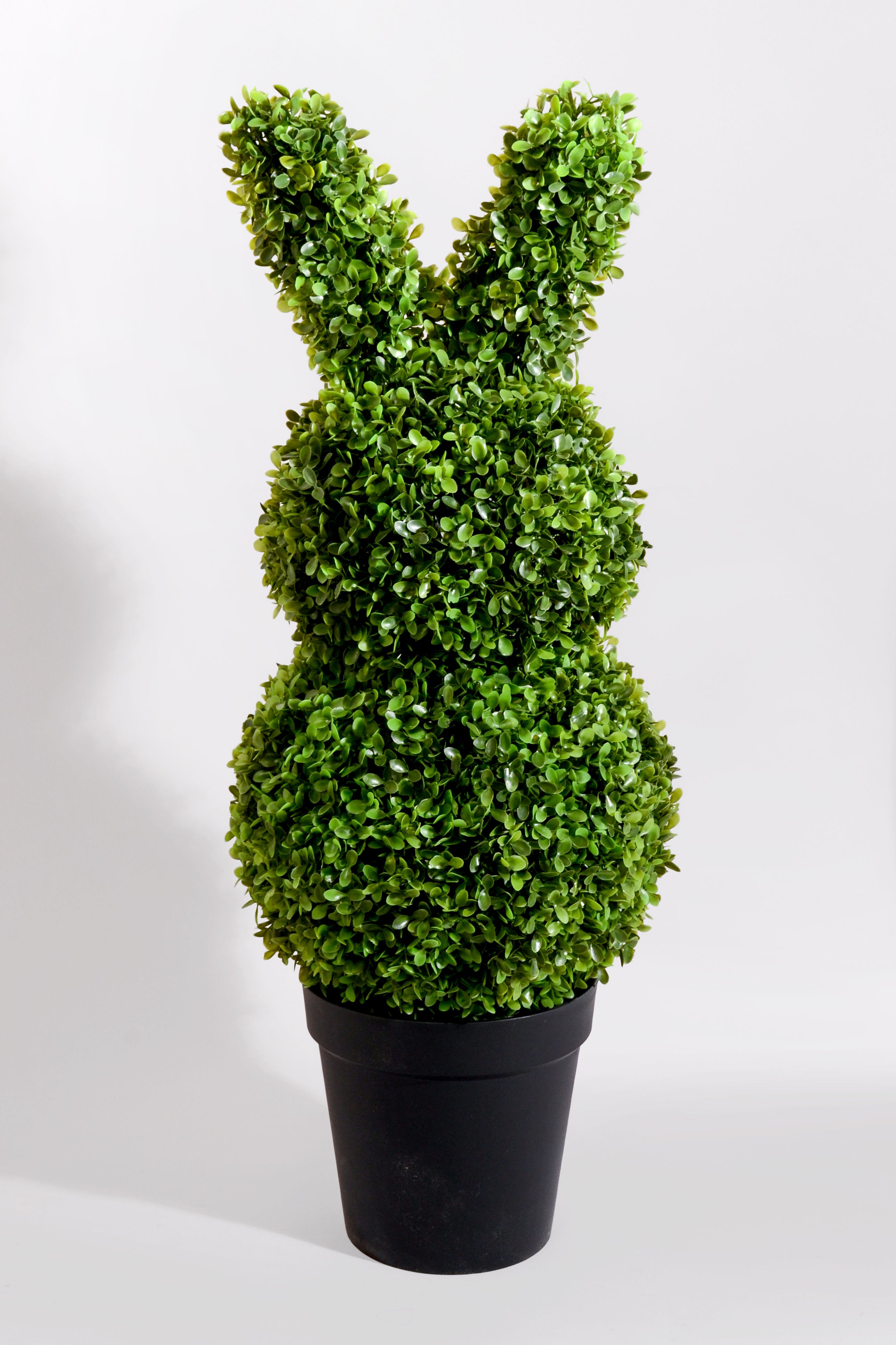 32" UV Boxwood Bunny Topiary Two Tone Green