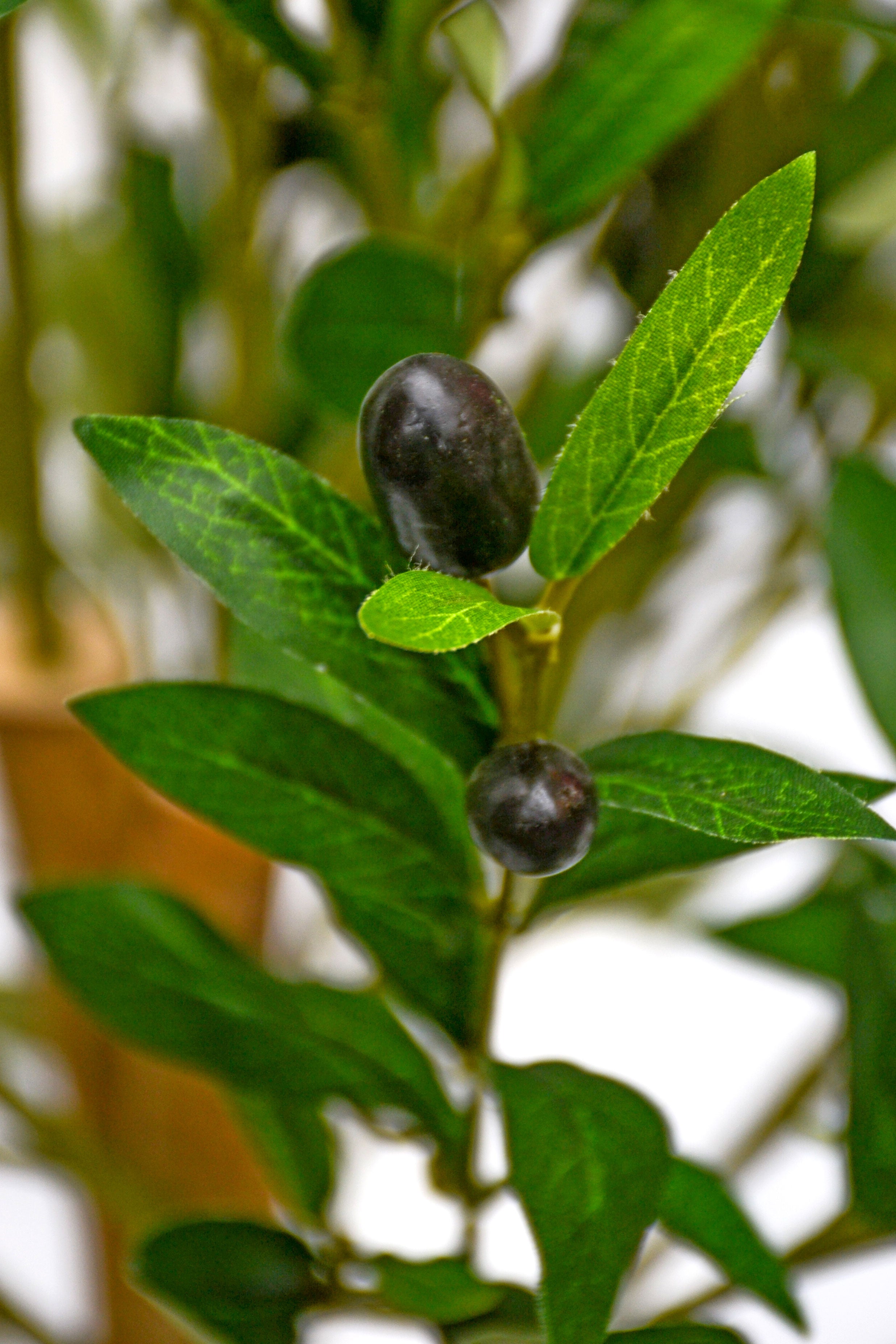 49" Artificial Olive Tree W/Pot Green