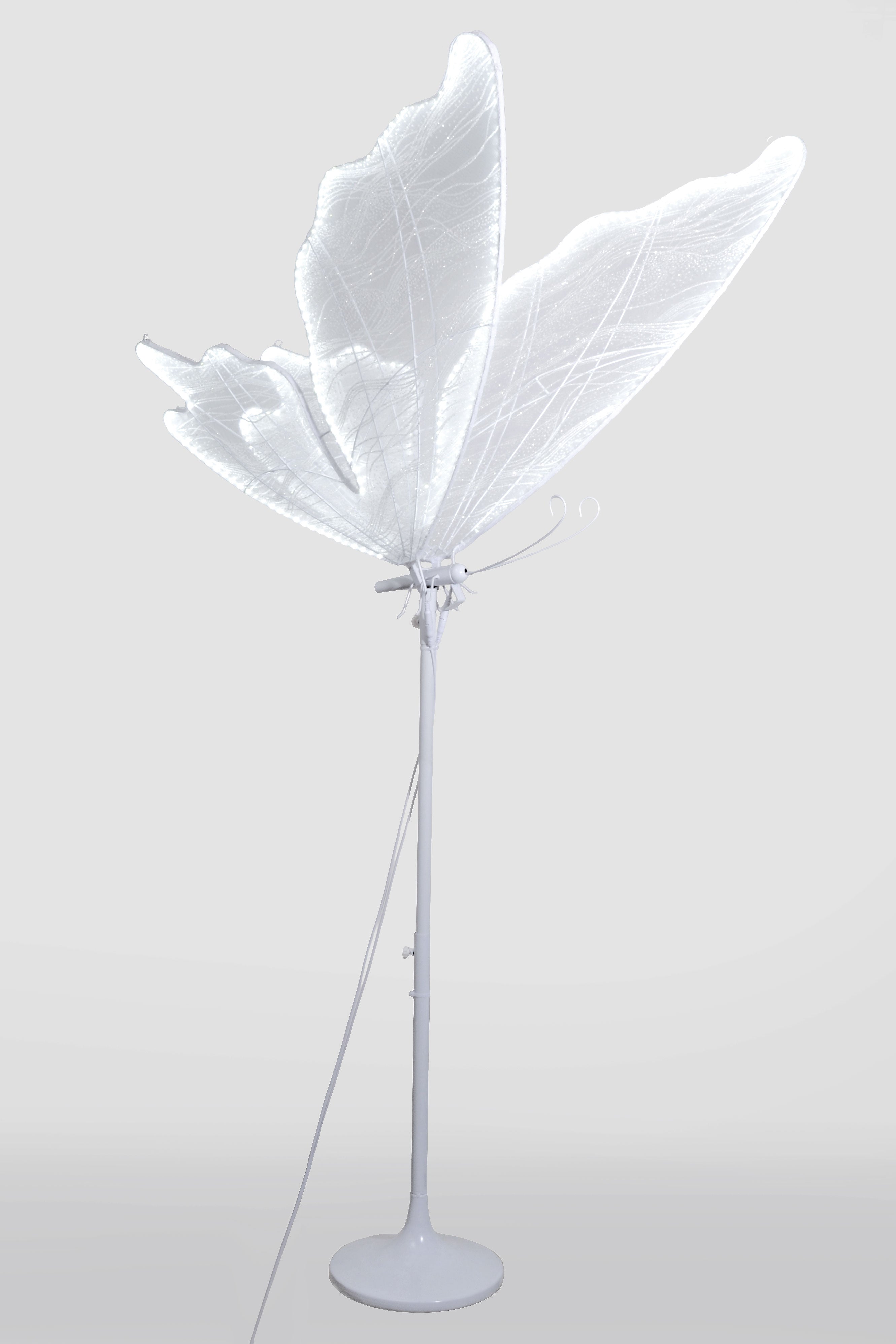 36" Lamp Butterfly Stand White