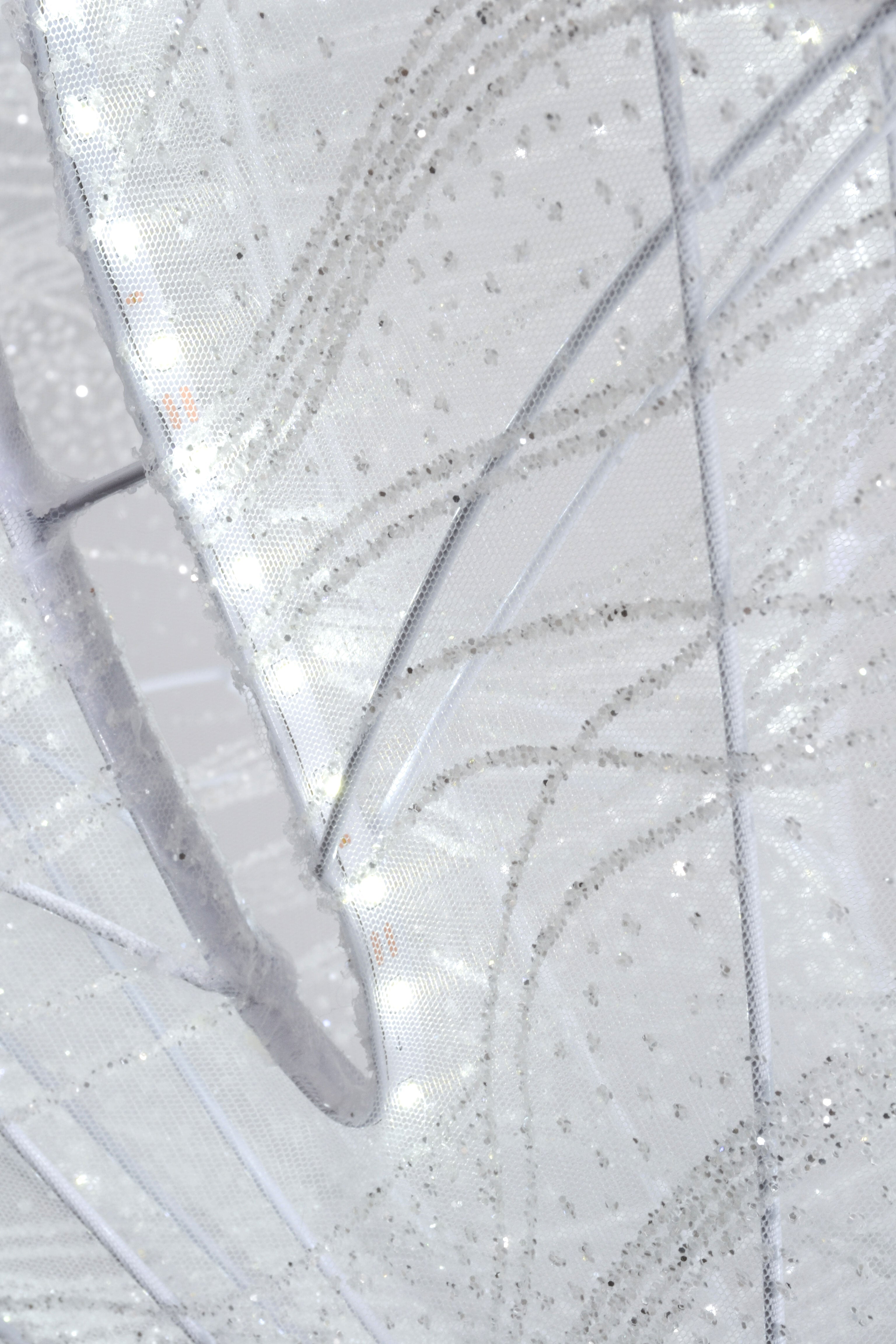 36" Lamp Butterfly Stand White