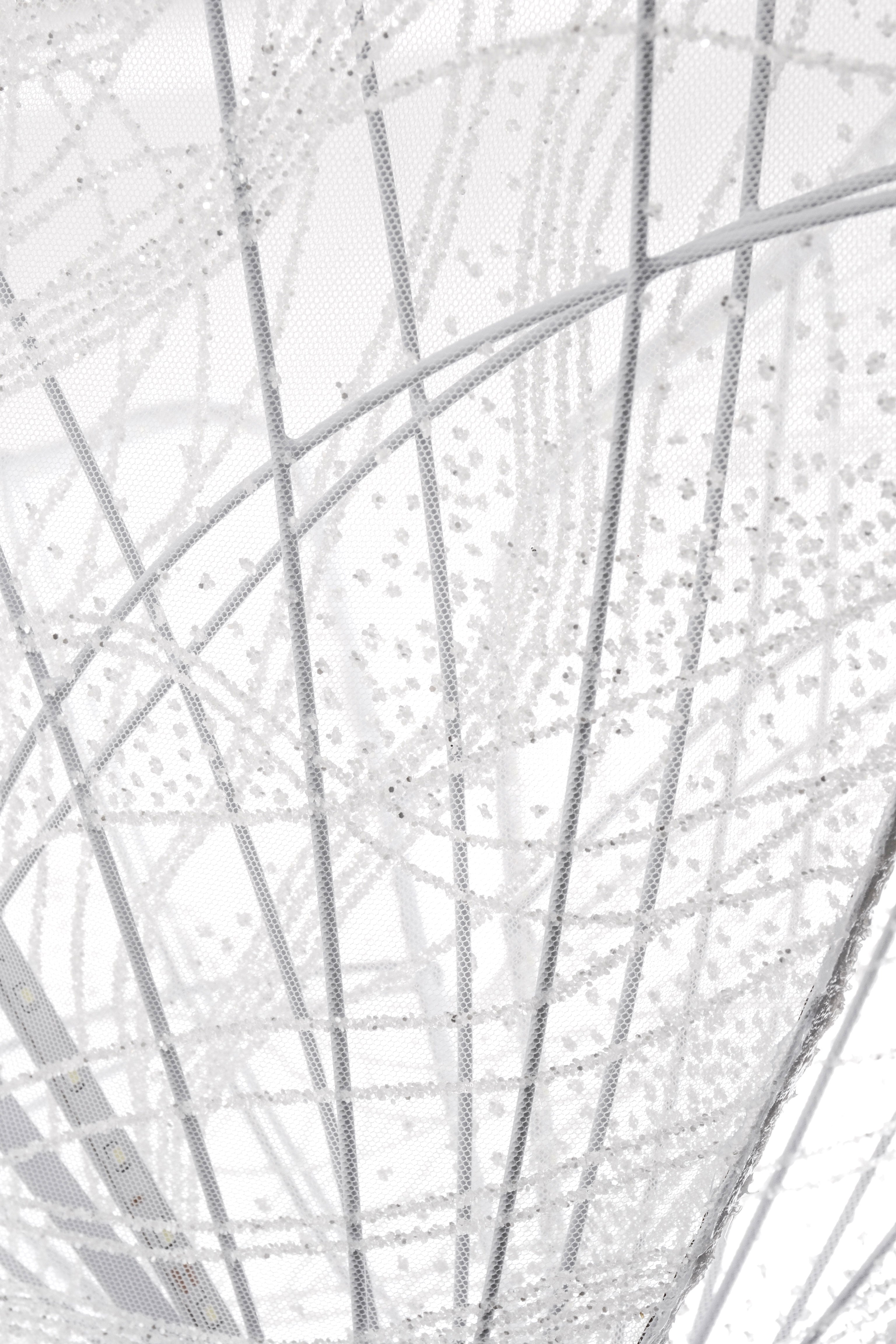 31" Lamp Butterfly Stand White