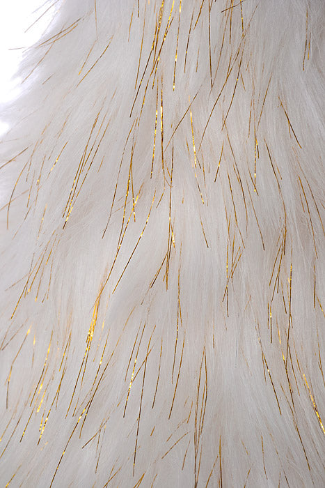 27" Xmas Cone Tree White/Gold