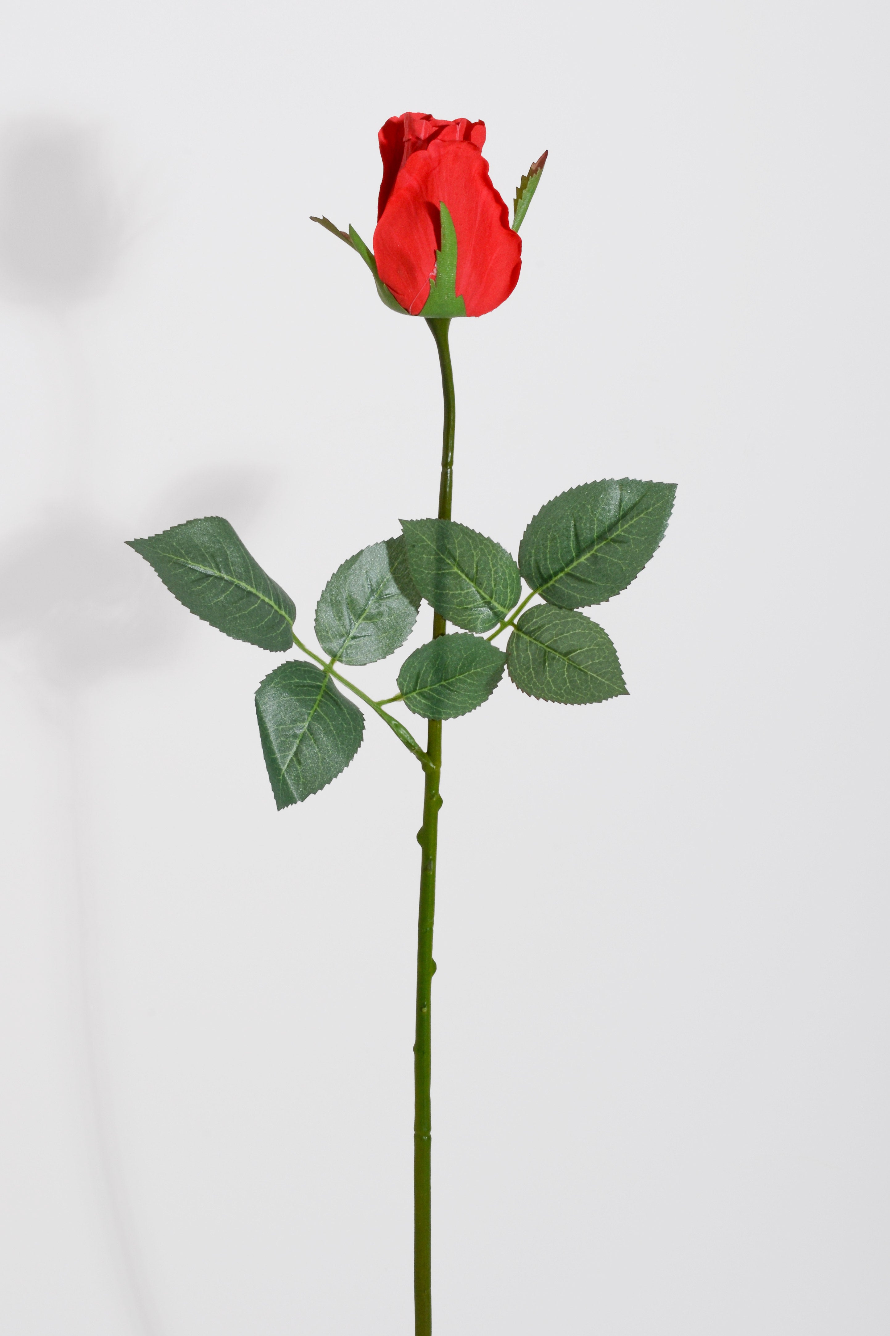 23.5" Silk Rose Bud Spray Red