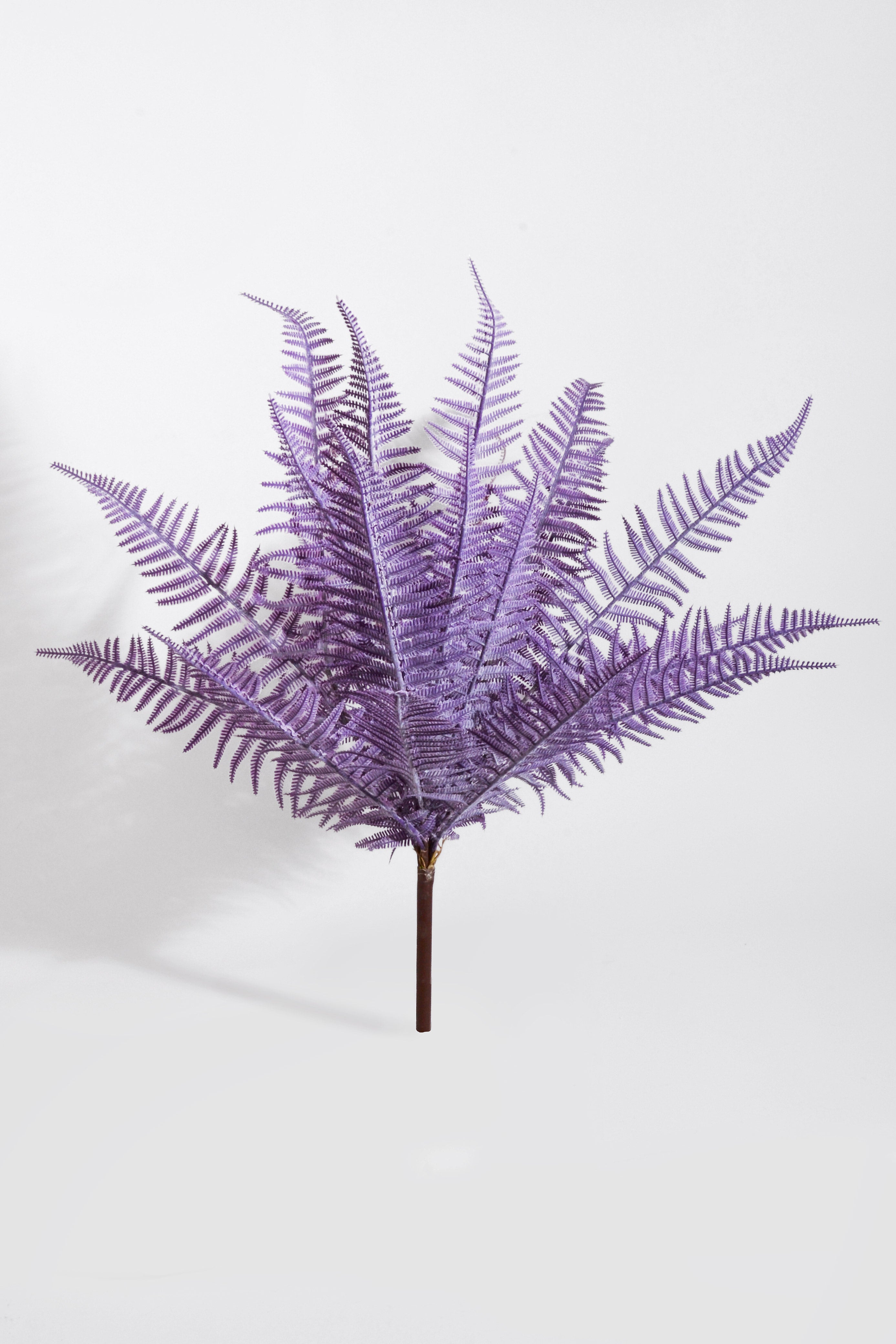 25" Artificial Fern Bush Purple
