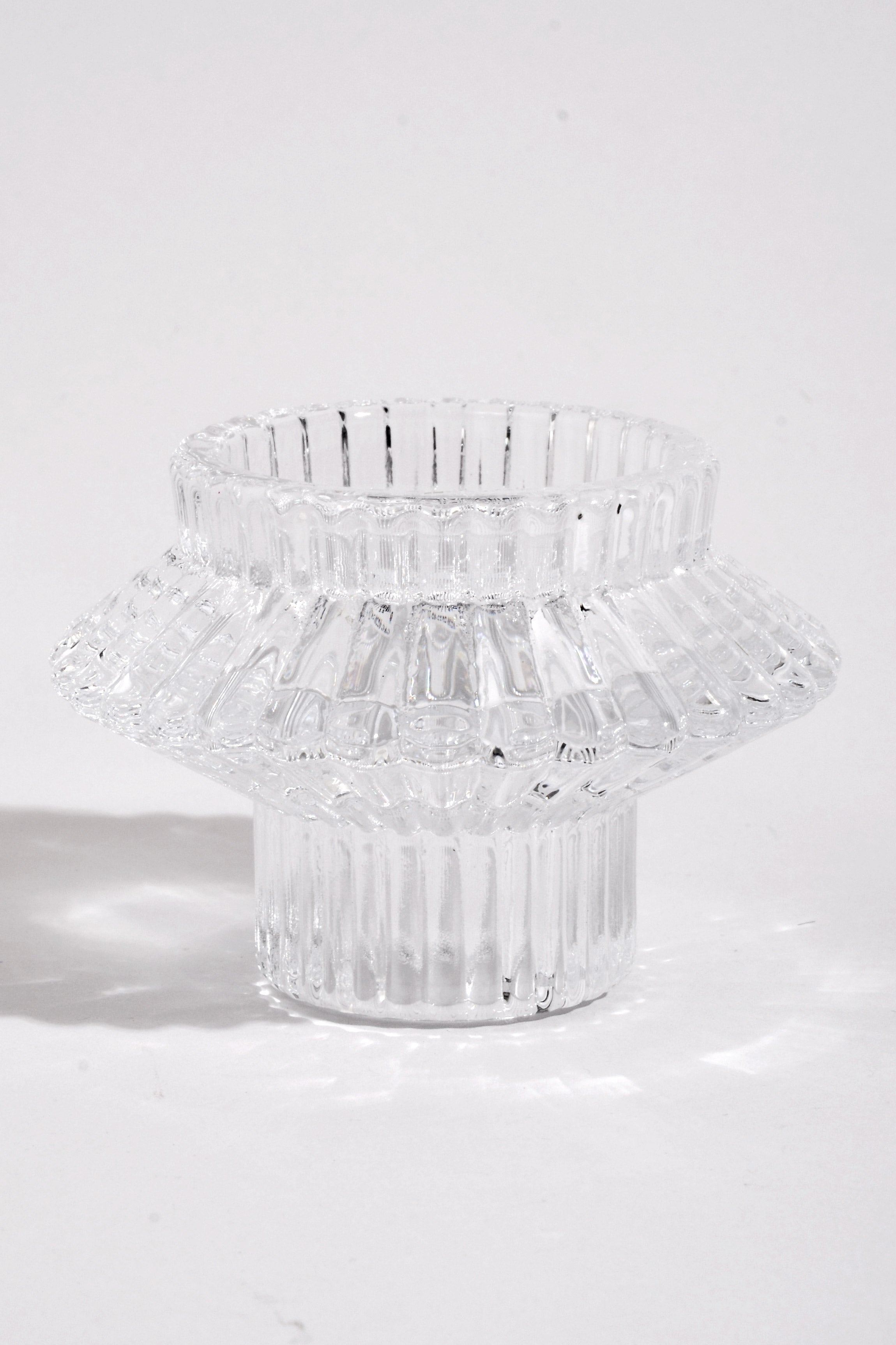 2.25" Reversible Candle Holder Clear