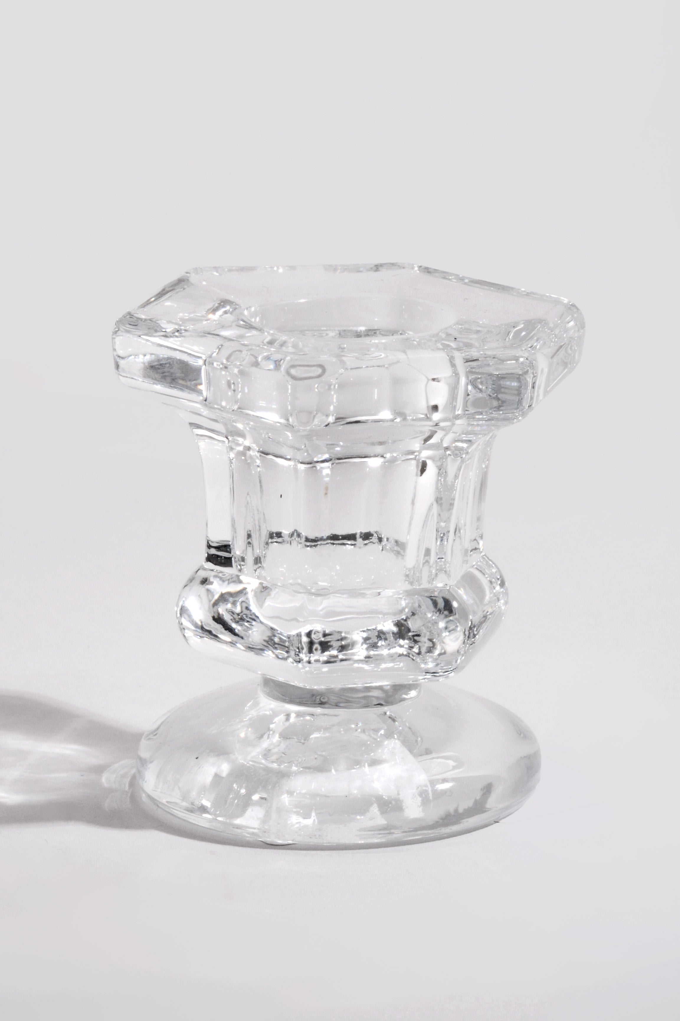 2.25" Glass Candle Holder Clear