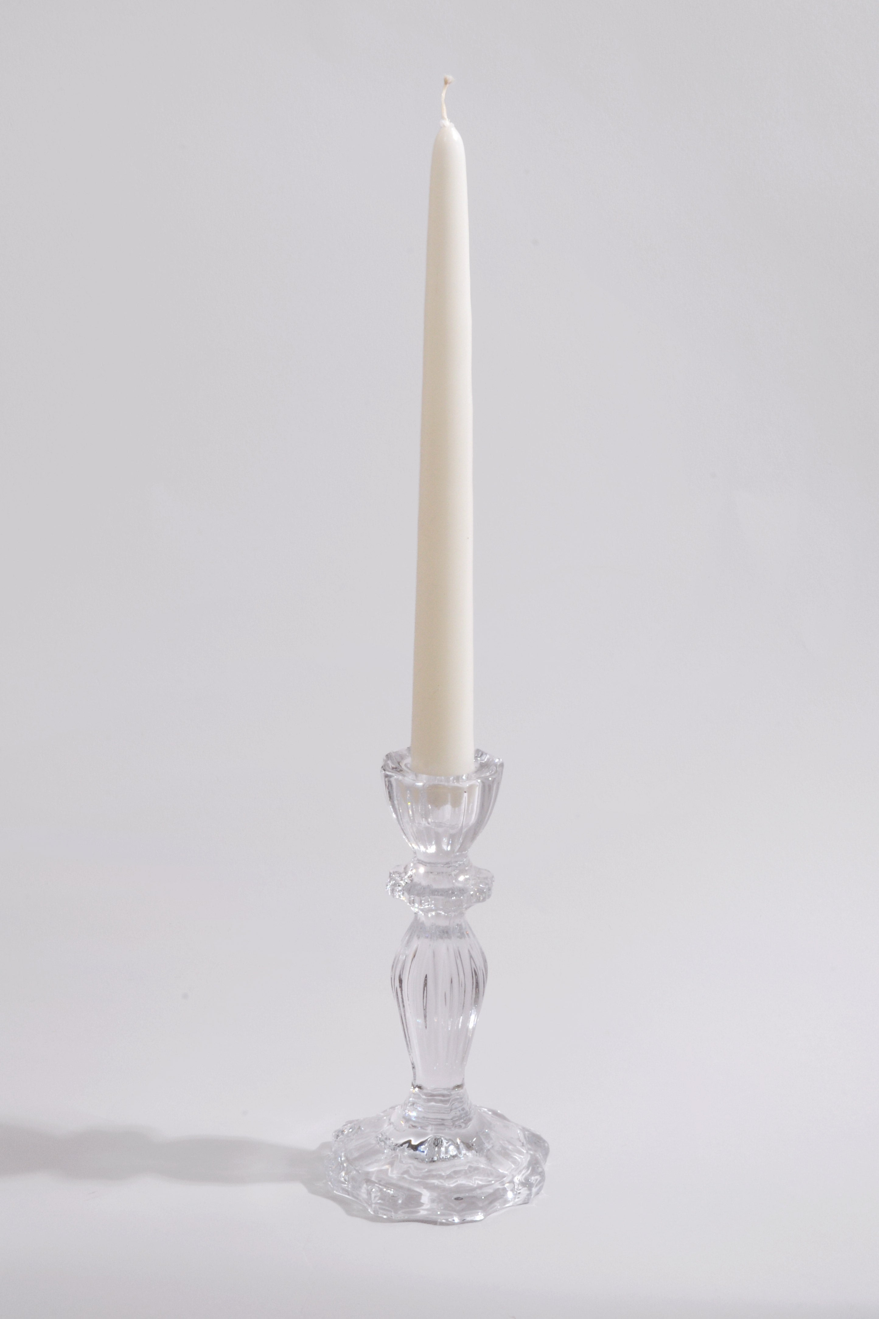 6.25" Glass Candle Holder Clear