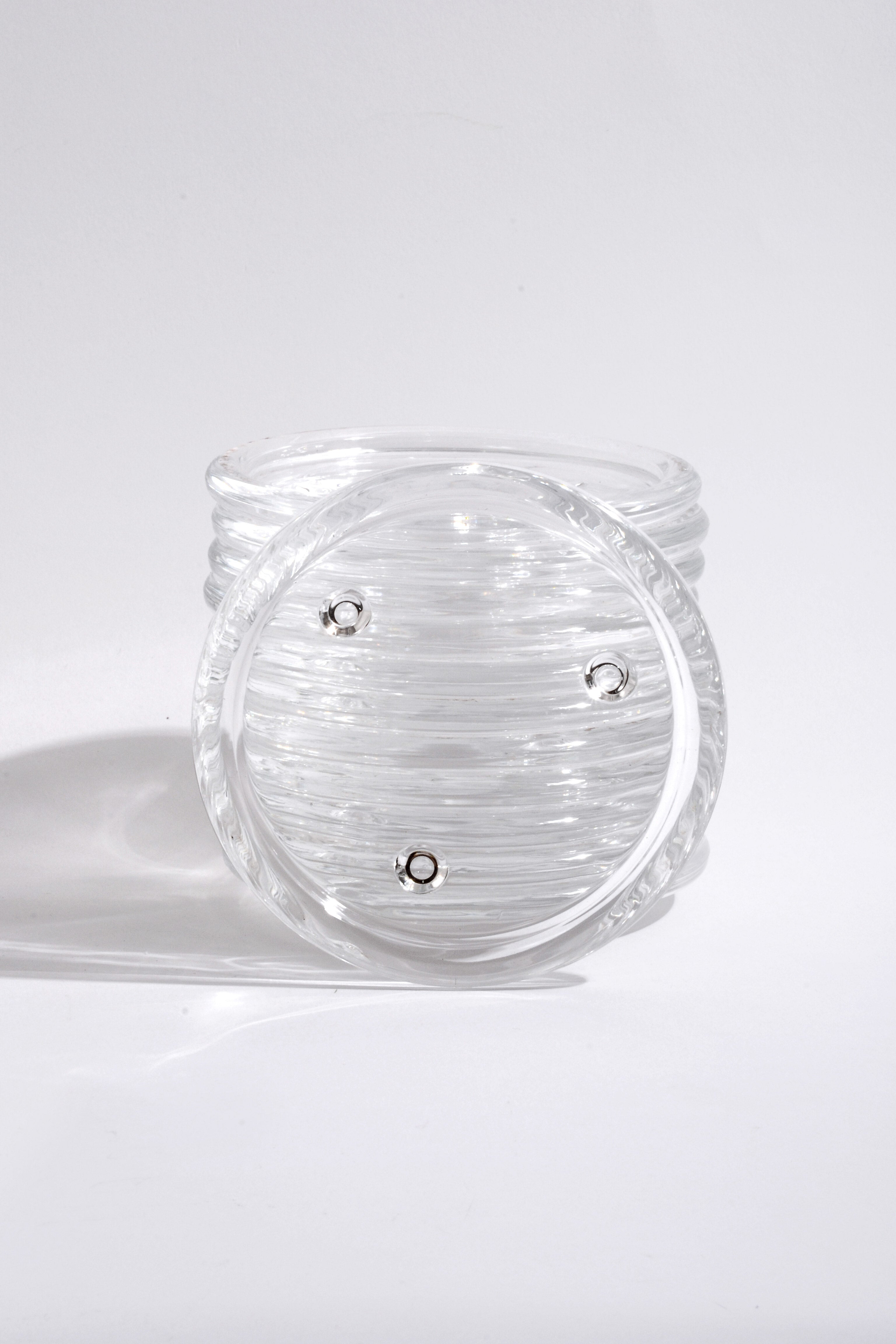 4" Glass Candle Dish Clear Bx12