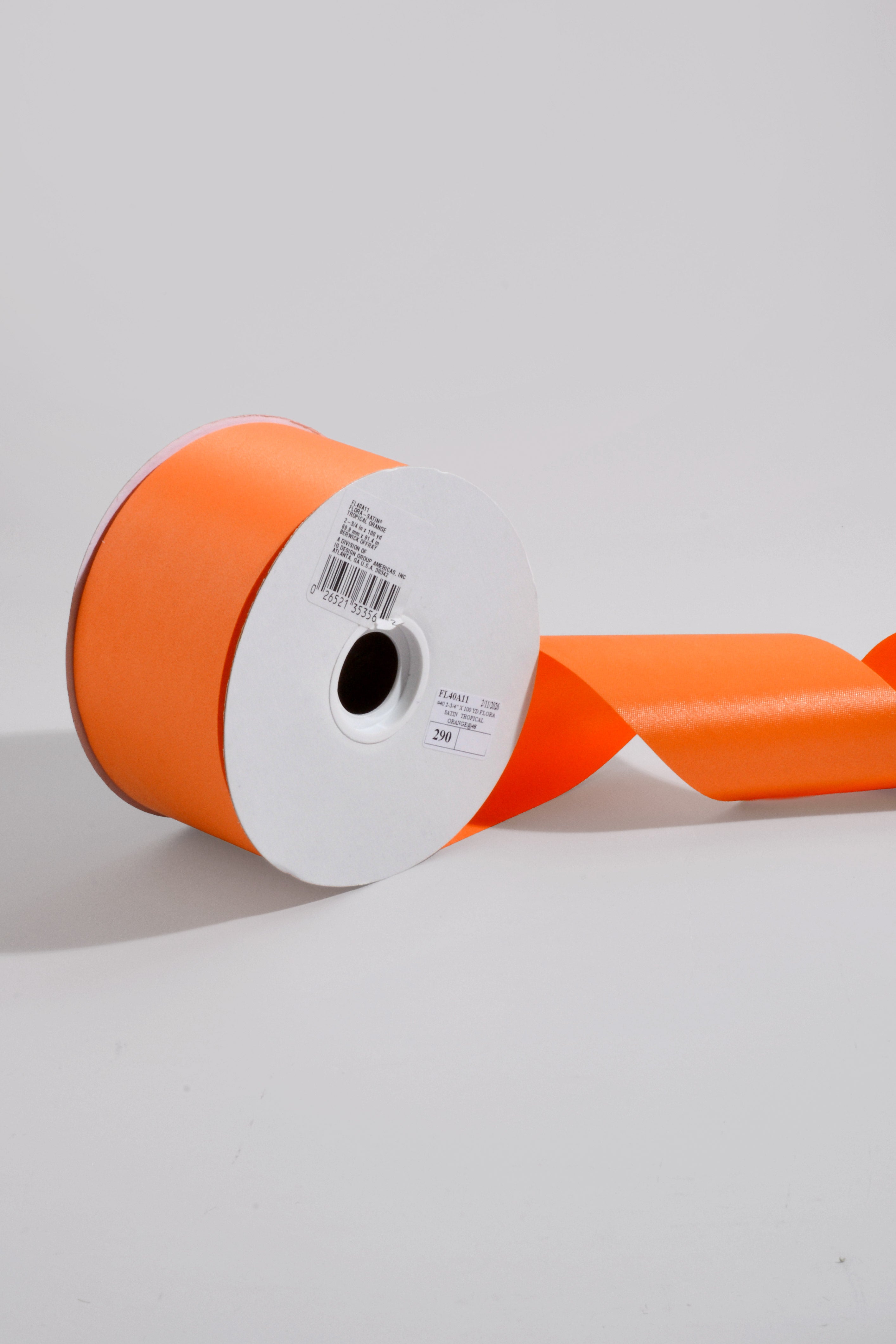 2.75" X 100 Yds Flora Satin Tropical Orange