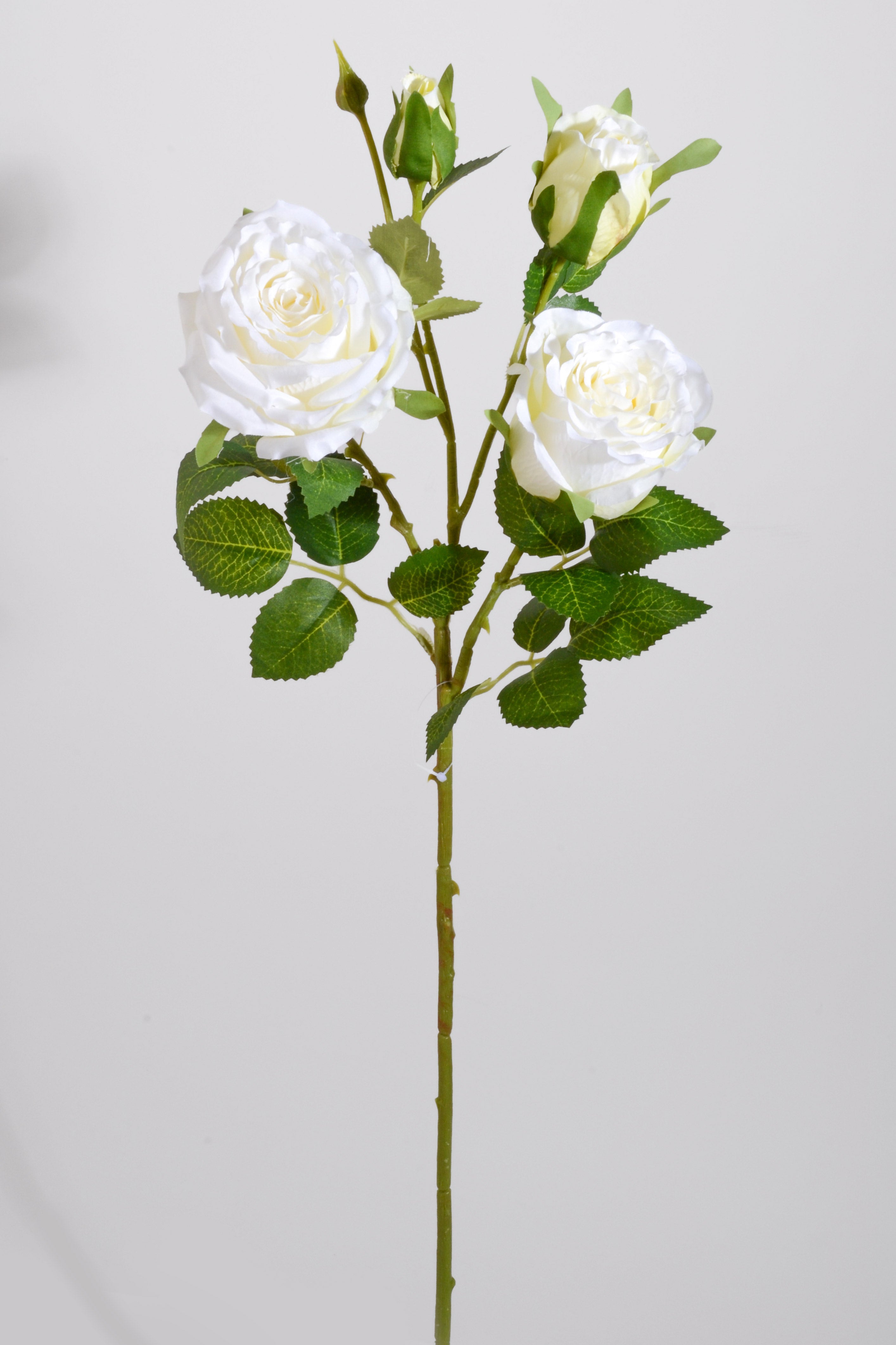 28" Silk Rose Spray White