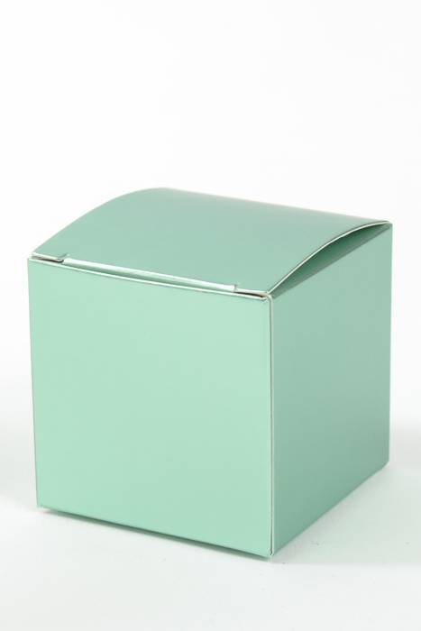 2" Cube Paper Gift Box Aqua Pkg/24