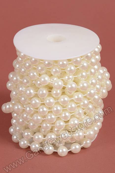 12mm X 10yds Pearl Garland Ivory