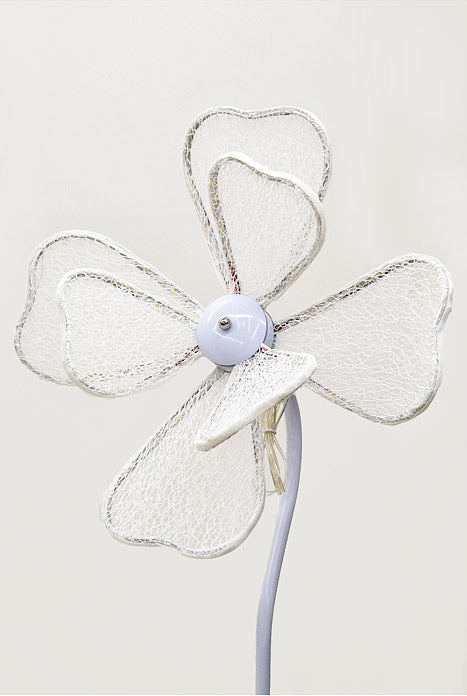 Lamp Flower Stand White Set/4