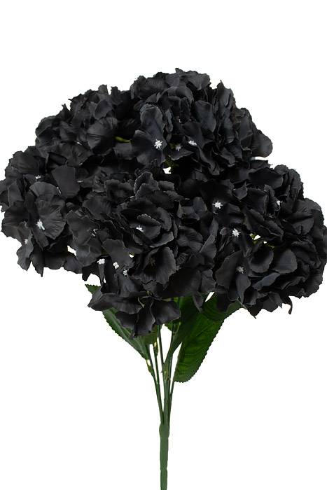 21.5" Silk Hydrangea Bush Black