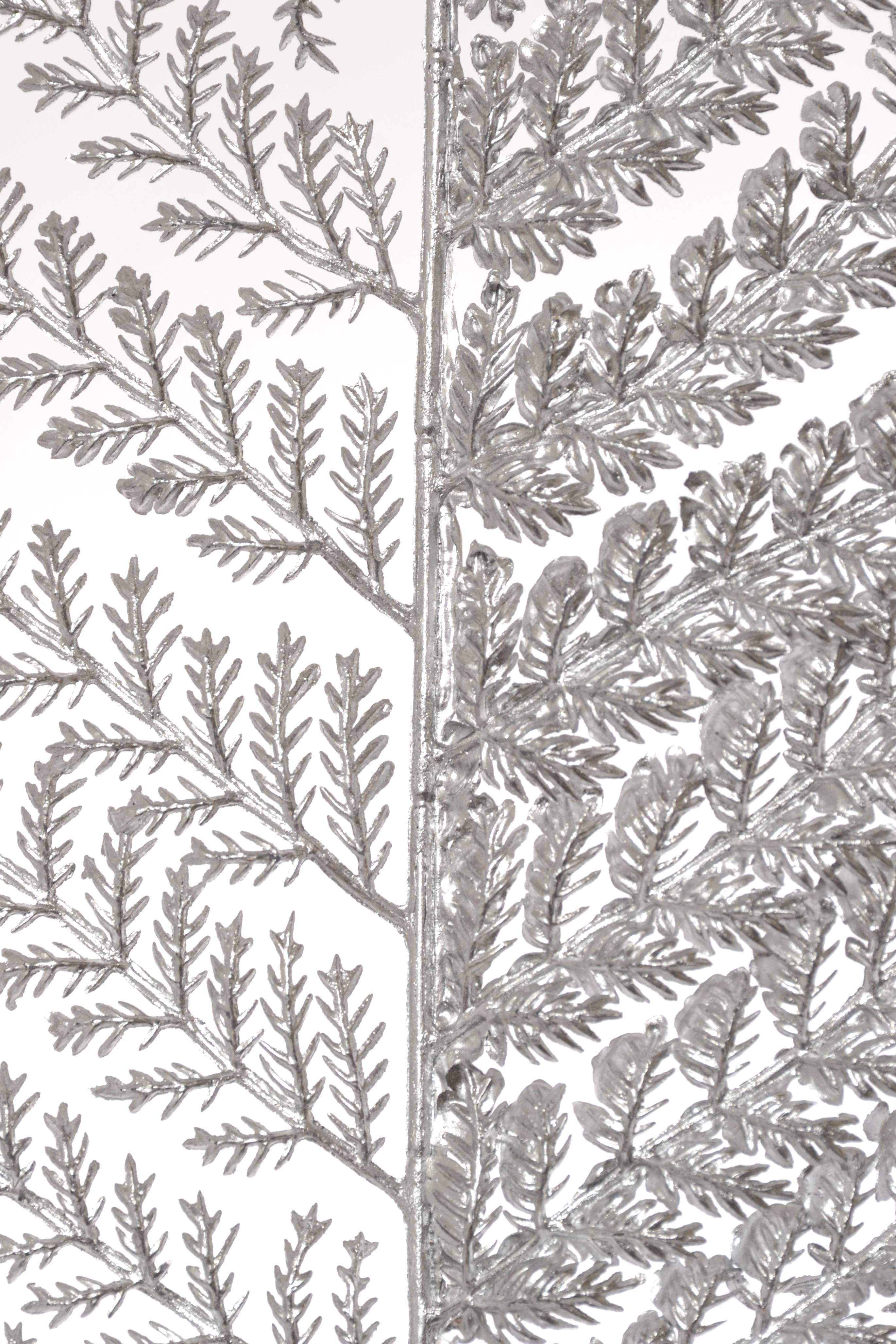 41" Metallic Fern Leaf Spray Silver