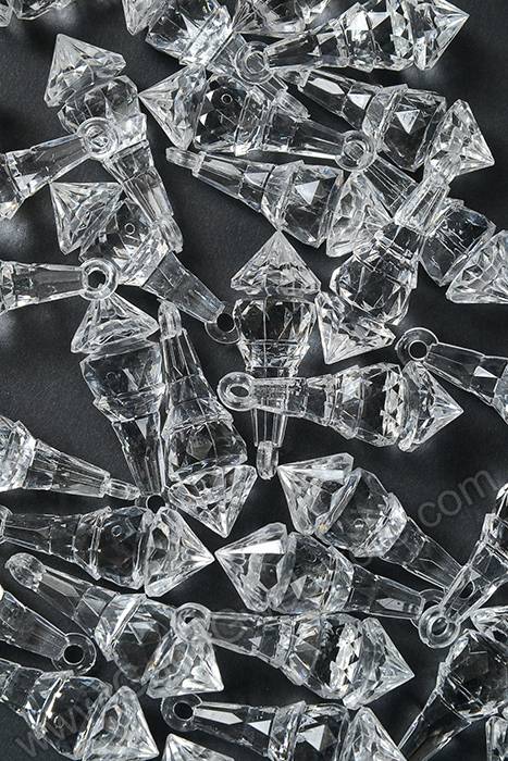 45mm Acrylic Drop Accessory Clear Pkg/36